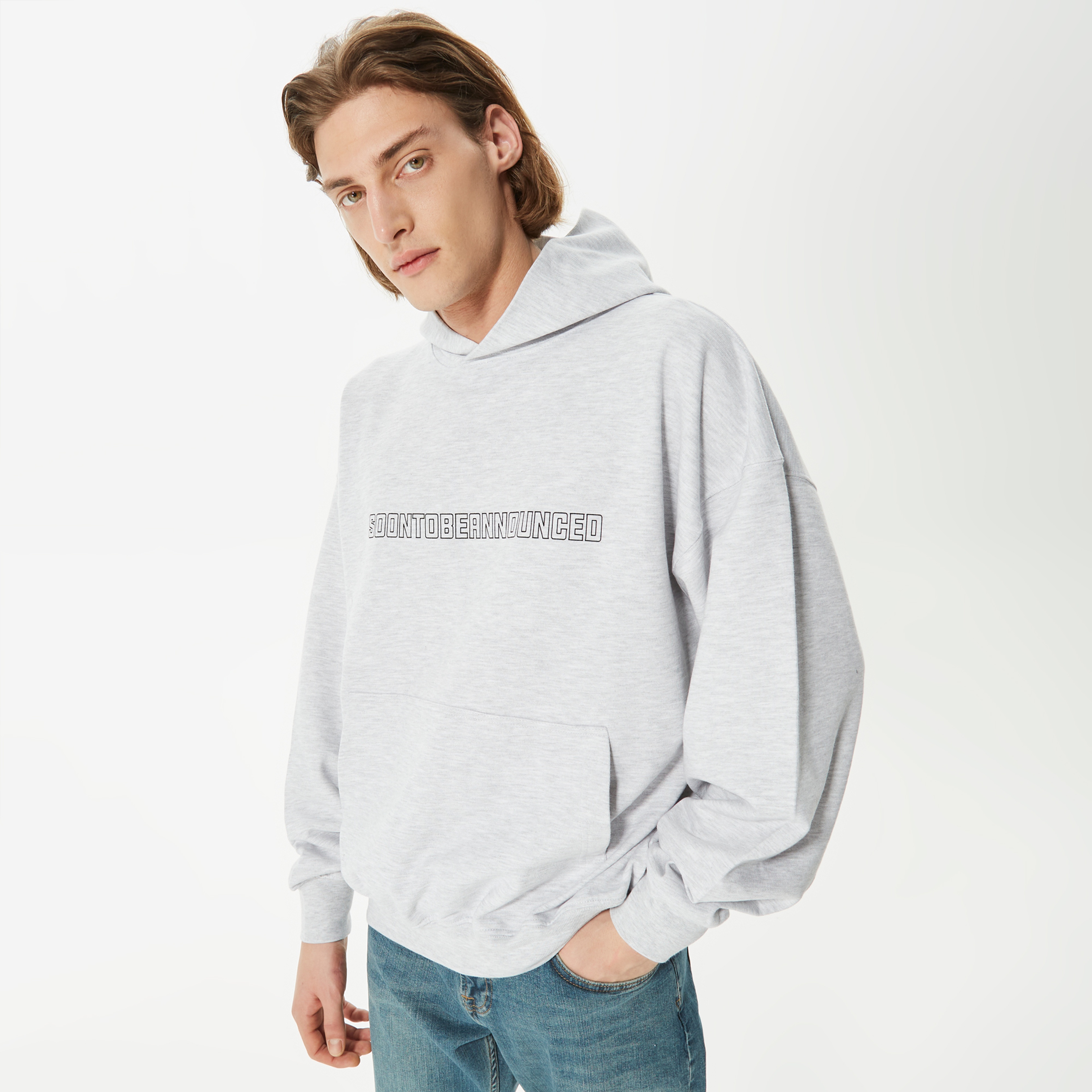 Soon To Be Announced Logo Unisex Gri Hoodie