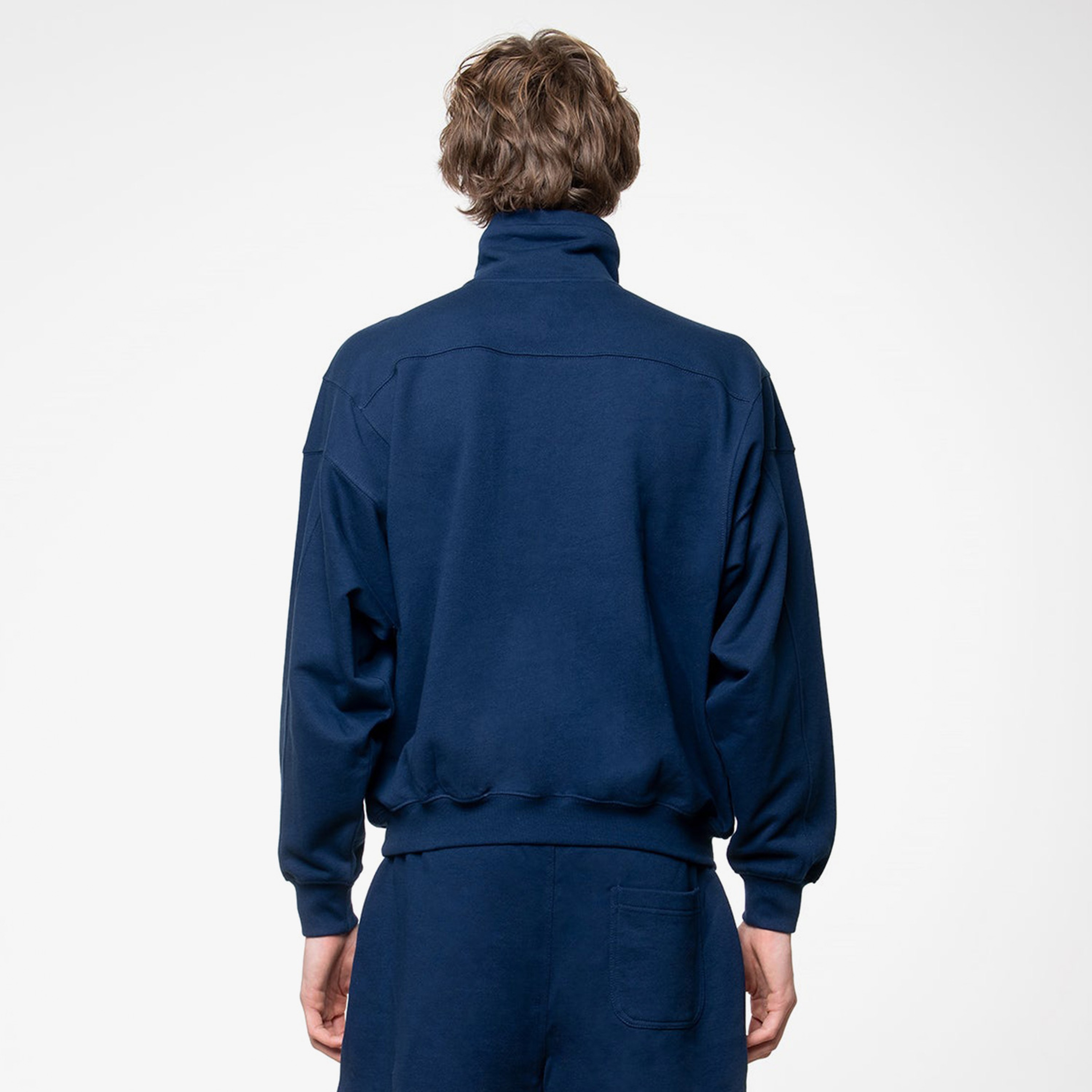 Soon To Be Announced Essentials Logo Half Zip Erkek Lacivert Sweatshirt