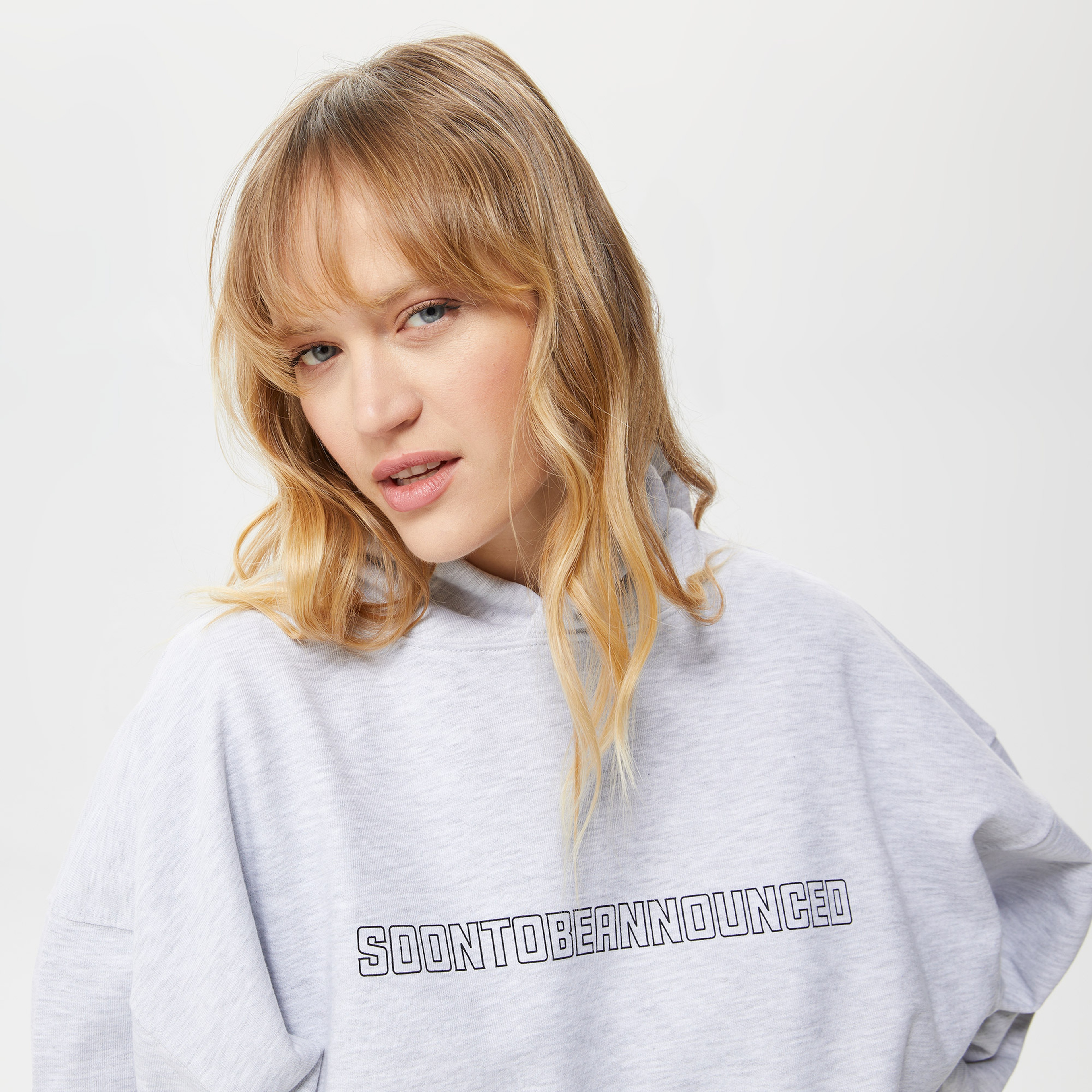 Soon To Be Announced Logo Unisex Gri Hoodie