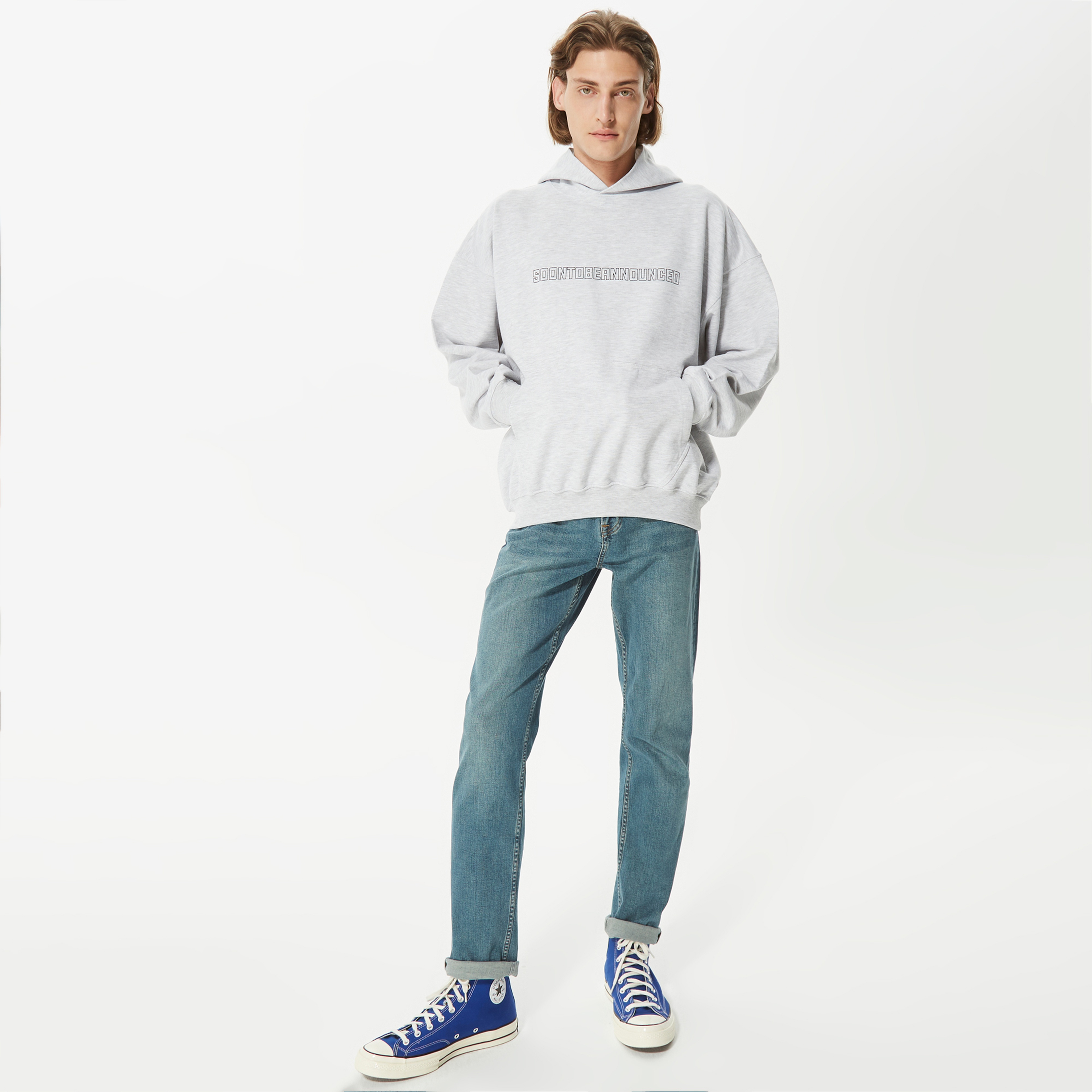 Soon To Be Announced Logo Unisex Gri Hoodie