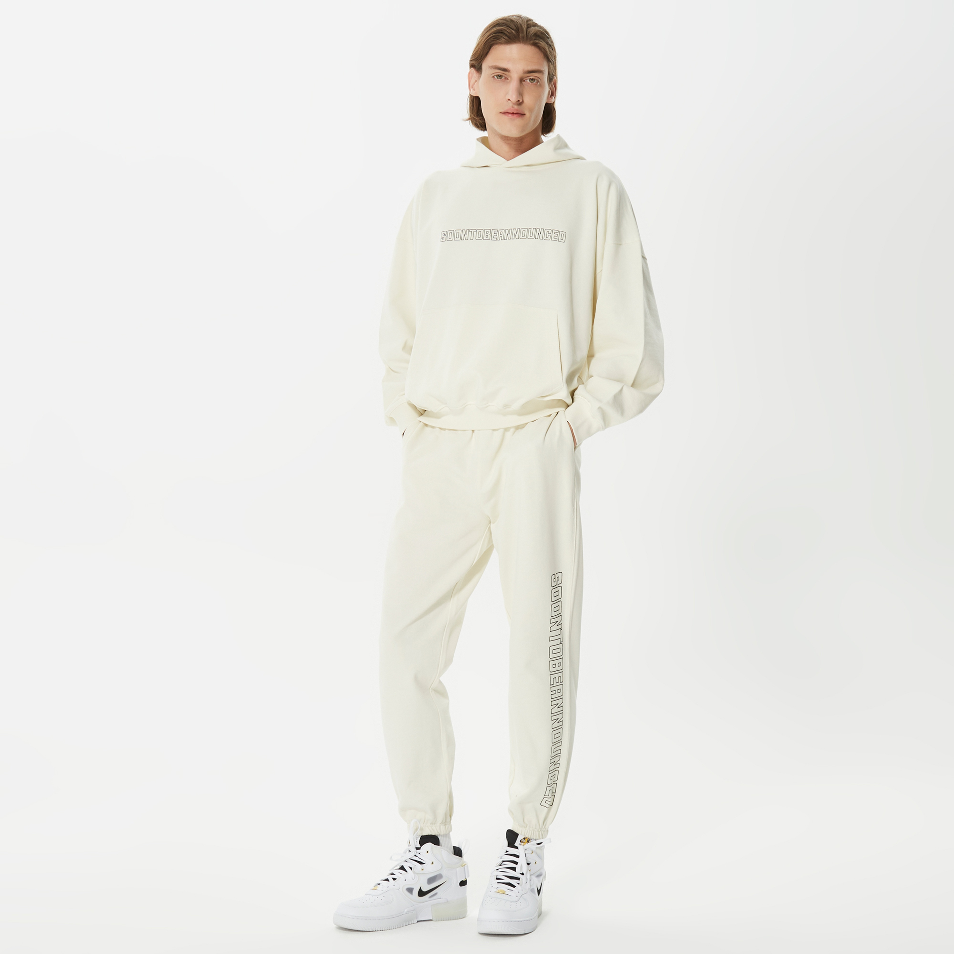 Soon To Be Announced Essentials Erkek Krem Hoodie