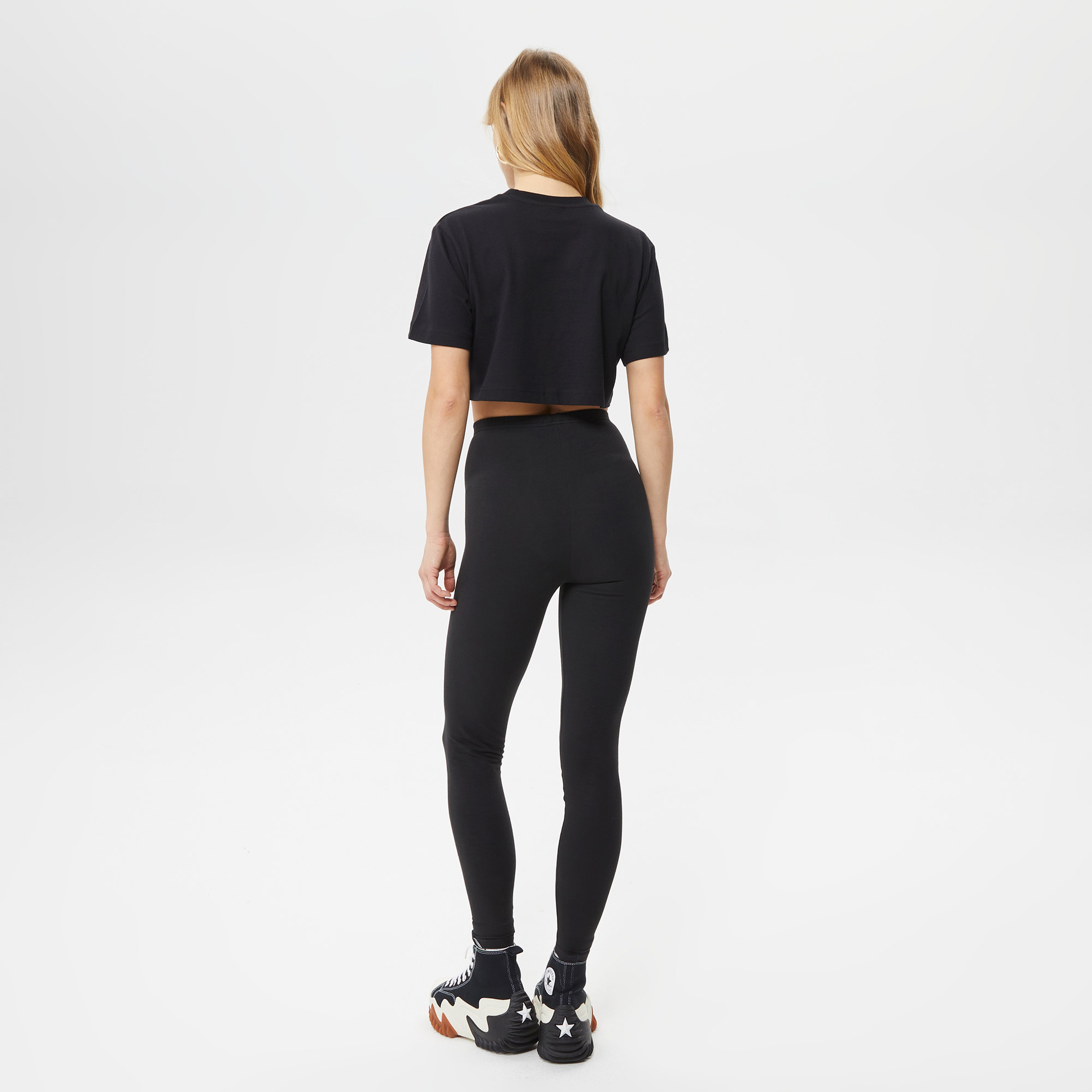 Soon To Be Announced Logo Unisex Siyah Crop T-Shirt