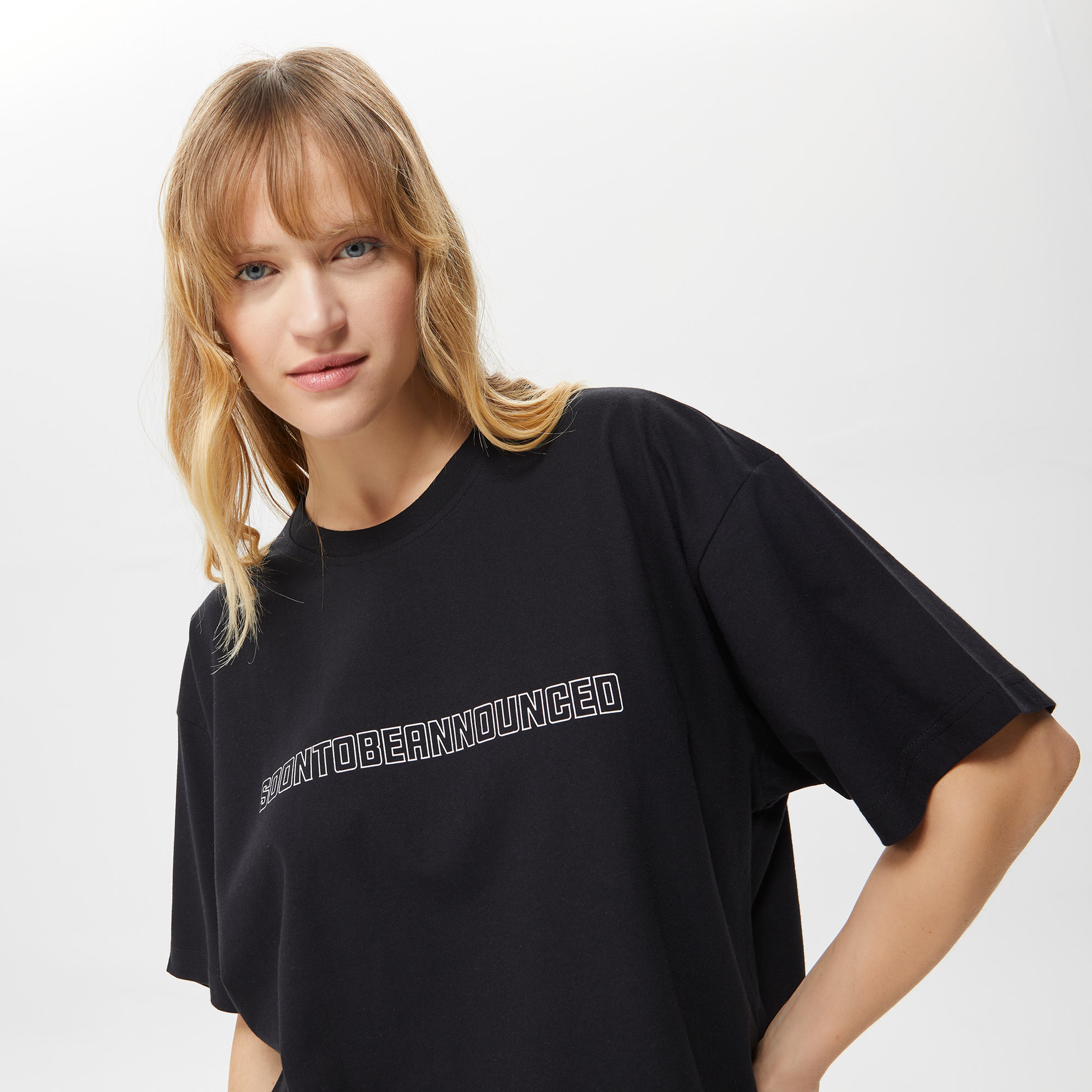 Soon To Be Announced Logo Unisex Siyah T-Shirt