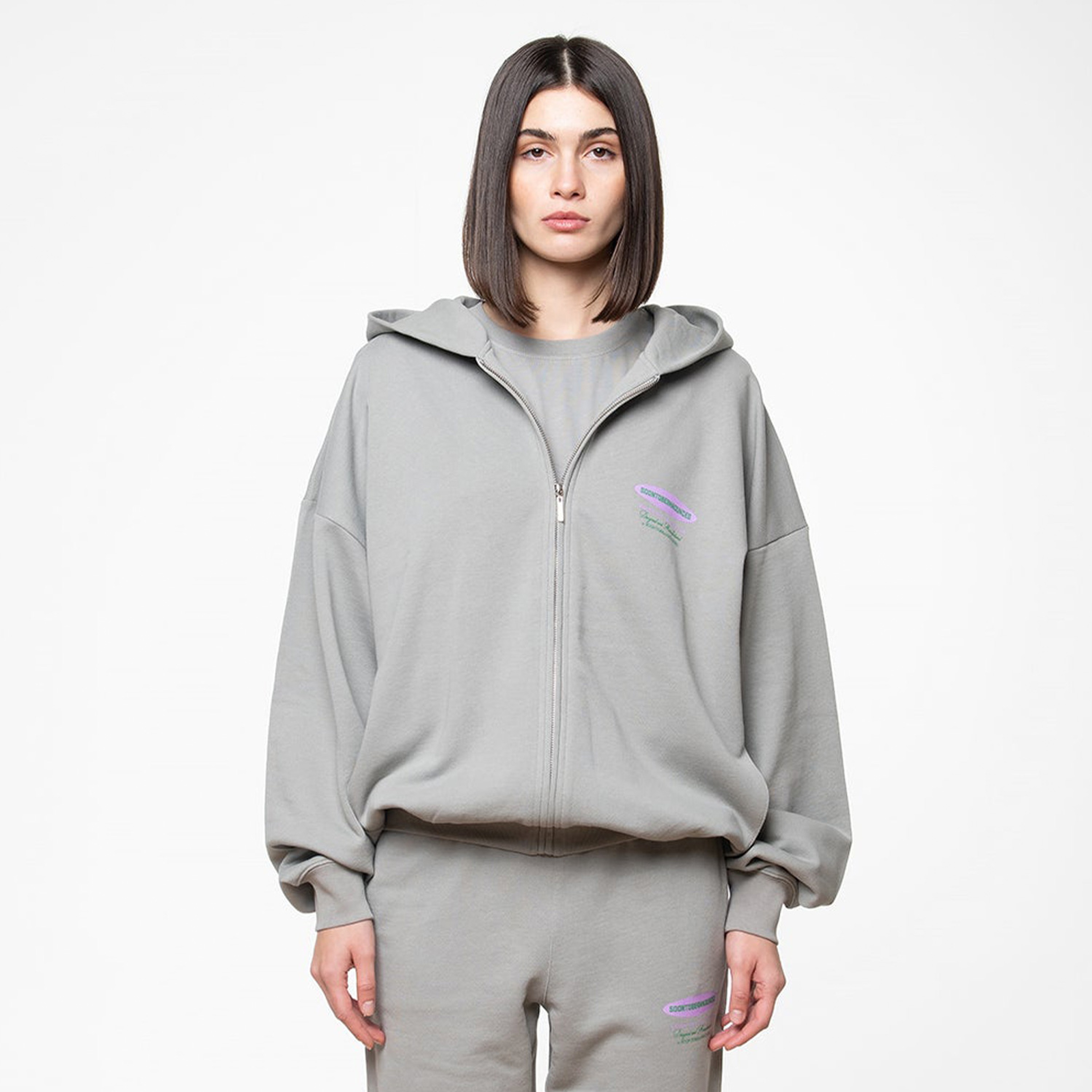 Soon To Be Announced Essentials Unisex Gri Kapüşonlu Eşofman Üstü