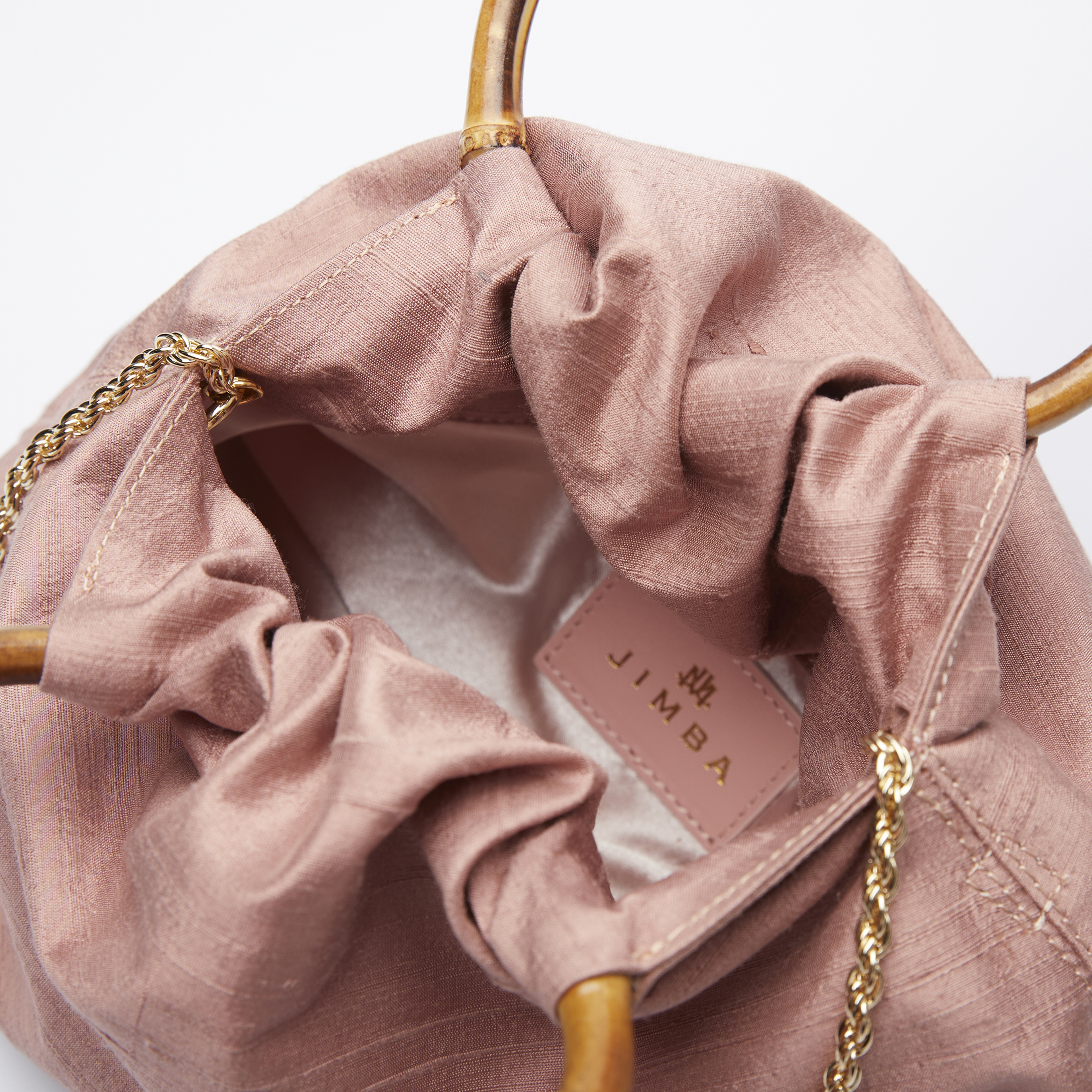 Jimba Juliette In Sandstone Silk Kadın Pembe El Çantası