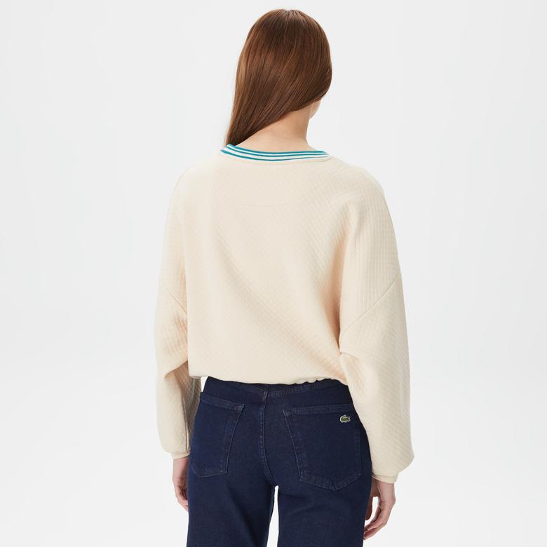 Karl Kani Signature Kadın Beyaz Sweatshirt