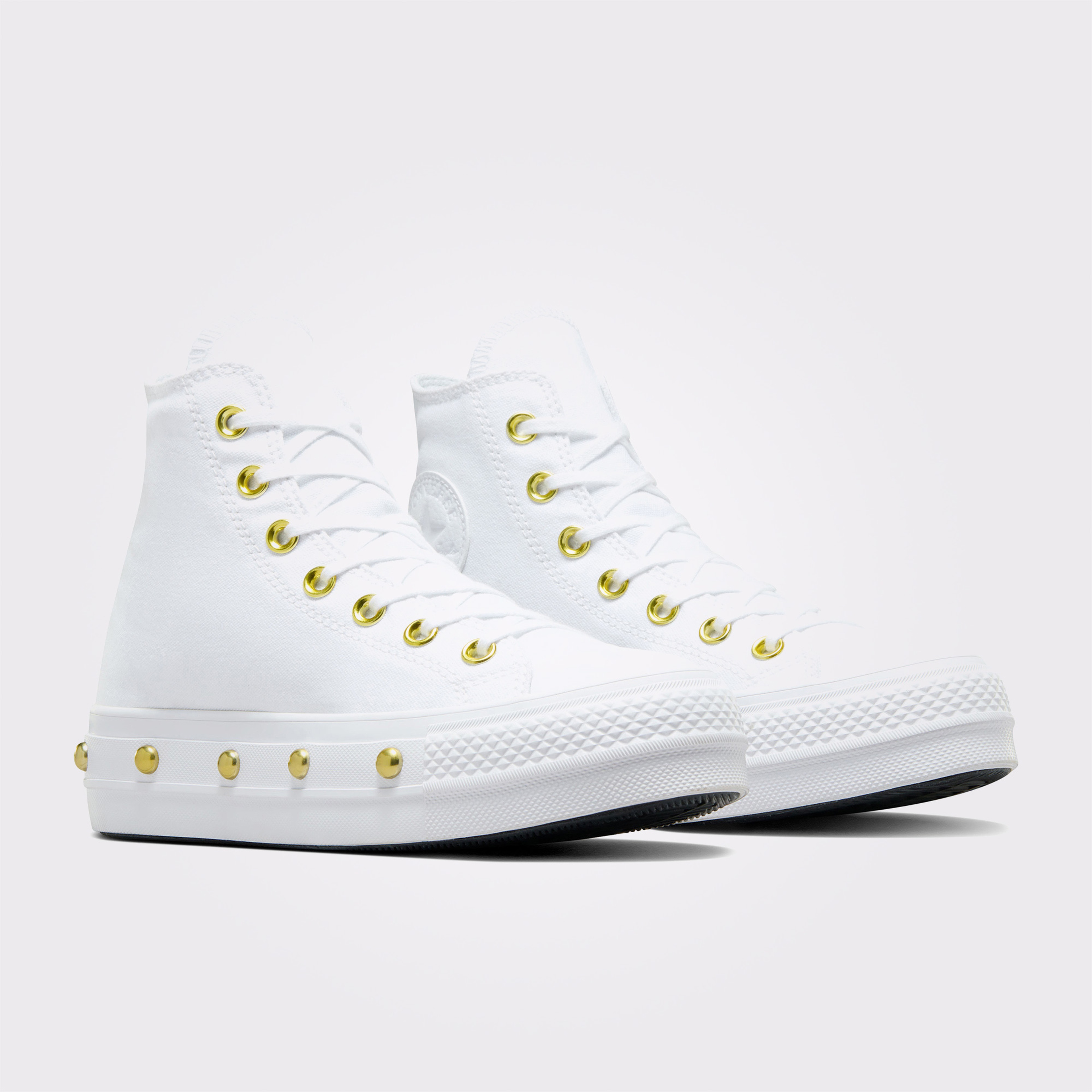 Converse Chuck Taylor All Star Lift Platform Star Studded Kadın Beyaz Sneaker