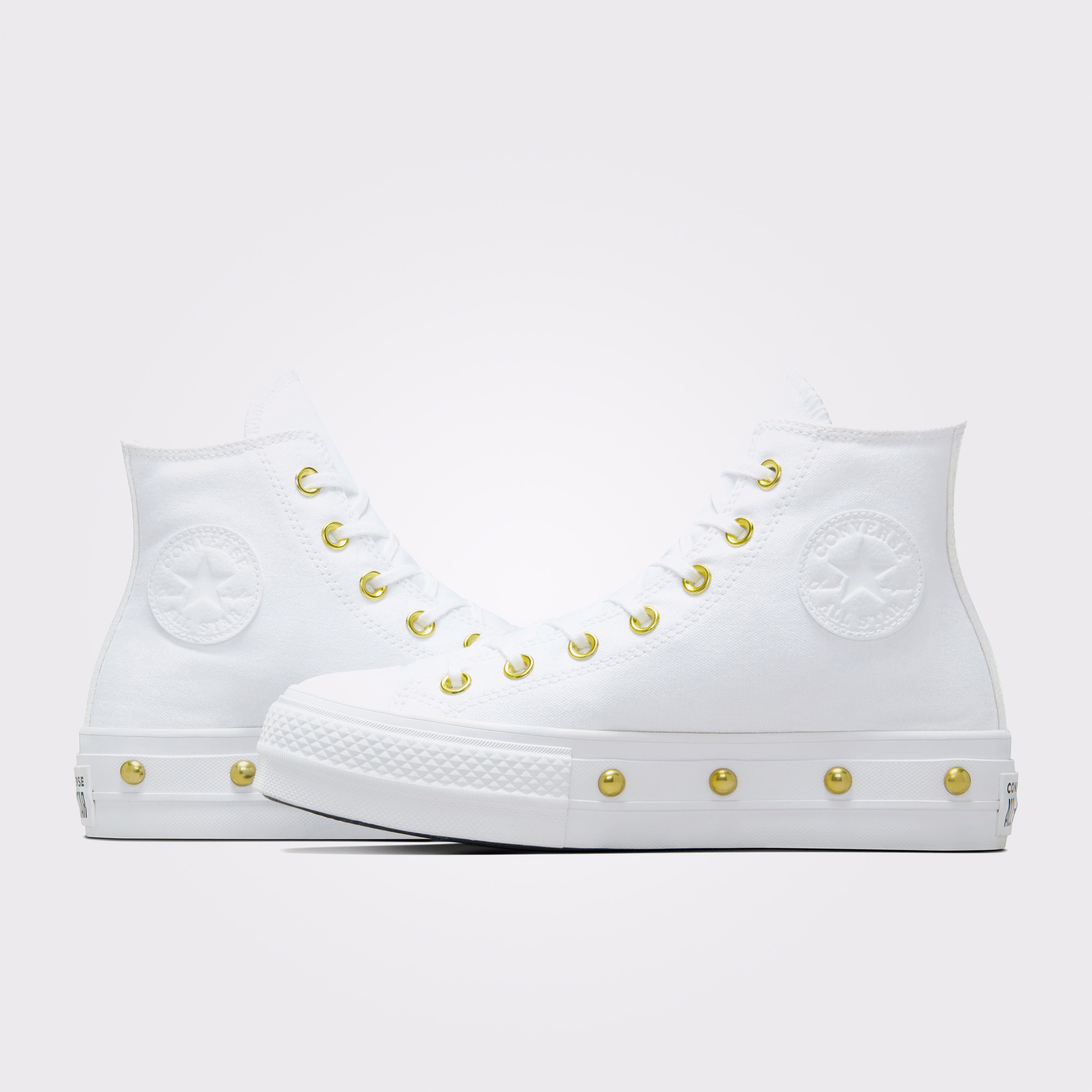 Converse Chuck Taylor All Star Lift Platform Star Studded Kadın Beyaz Sneaker