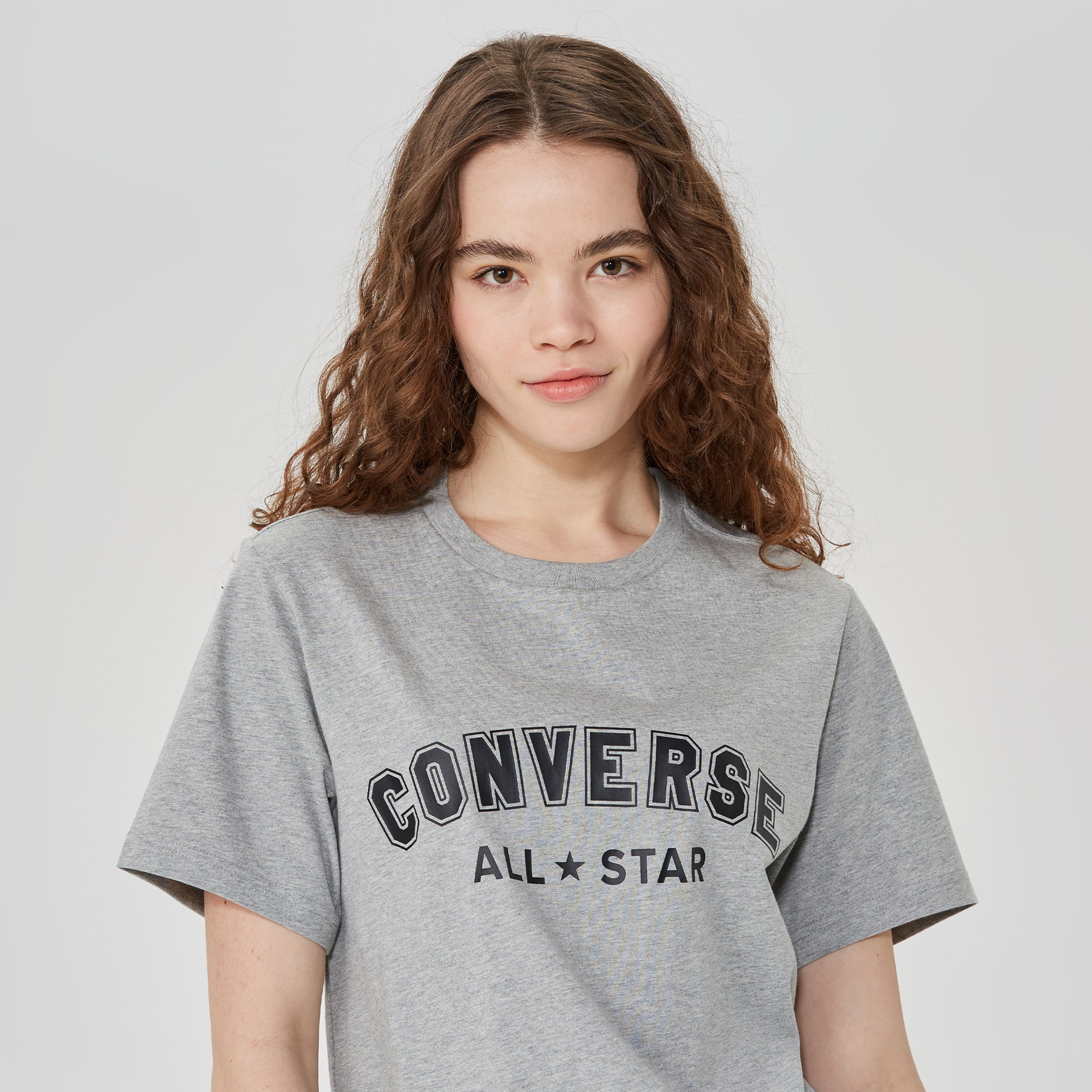 Converse Classic Fit All Star Center Front  Unisex Gri T-Shirt