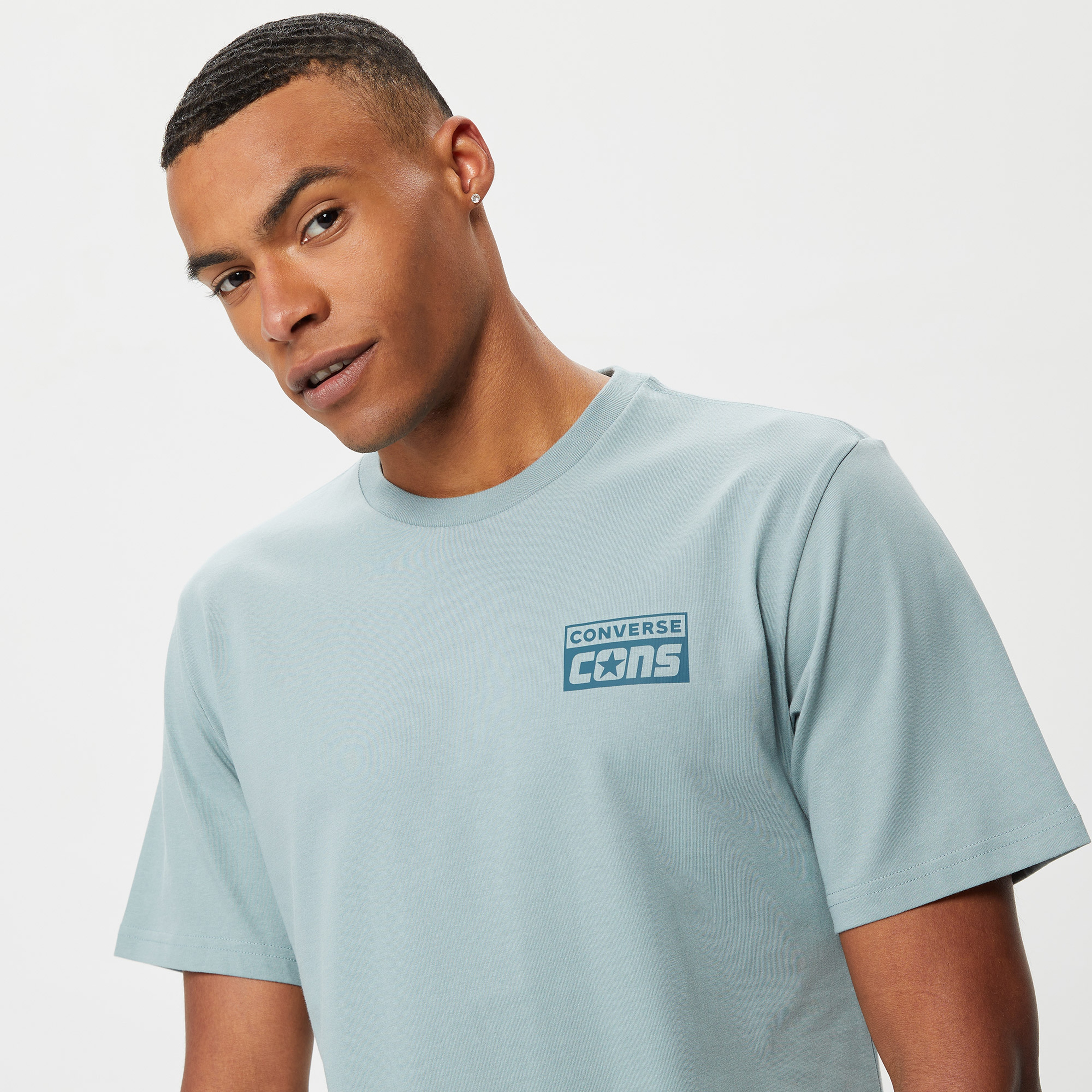 Converse Cons Graphic Erkek Gri T-Shirt