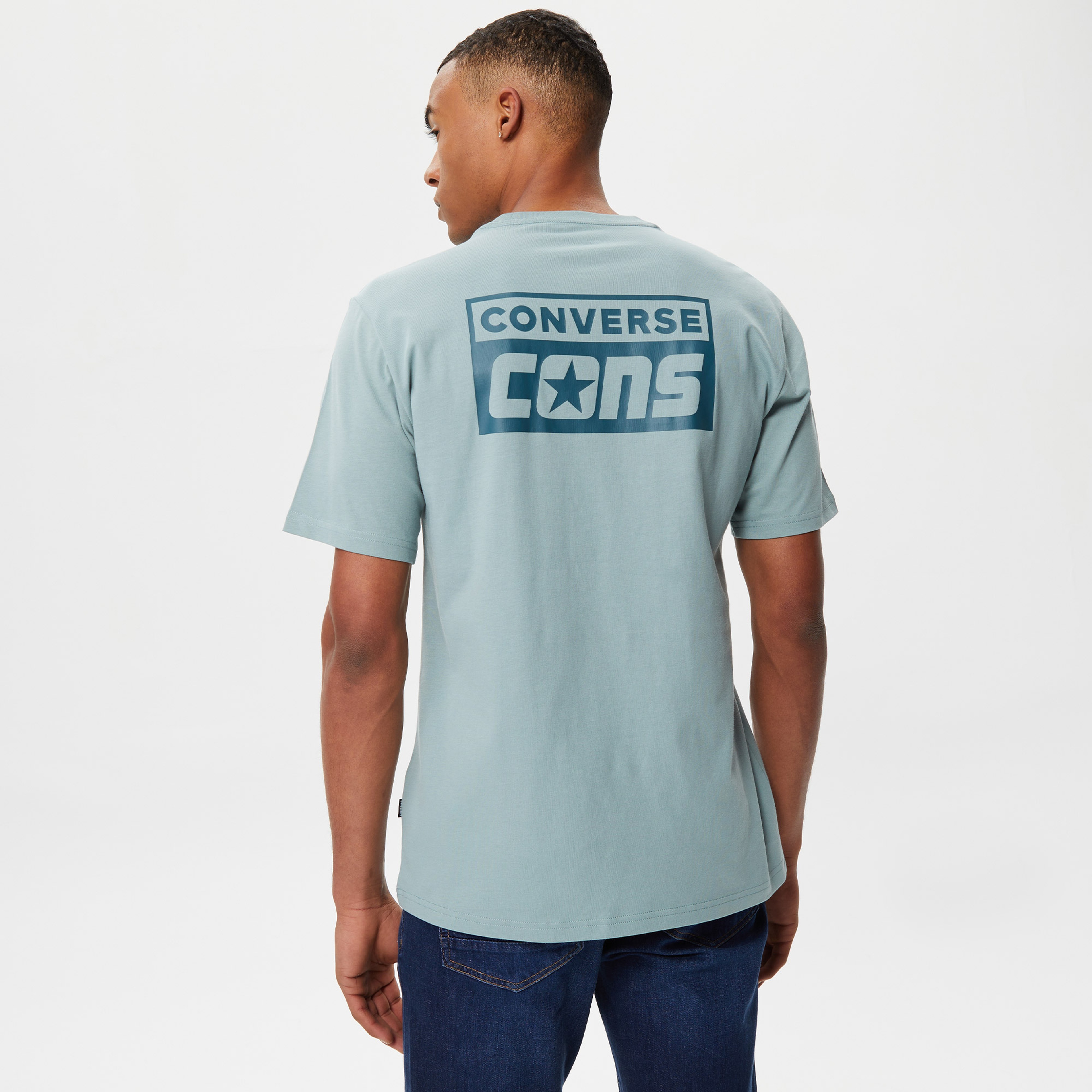 Converse Cons Graphic Erkek Gri T-Shirt