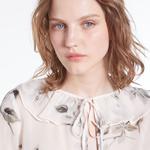 The Kooples Uzun Kollu Çiçek Desenli Krem Bluz