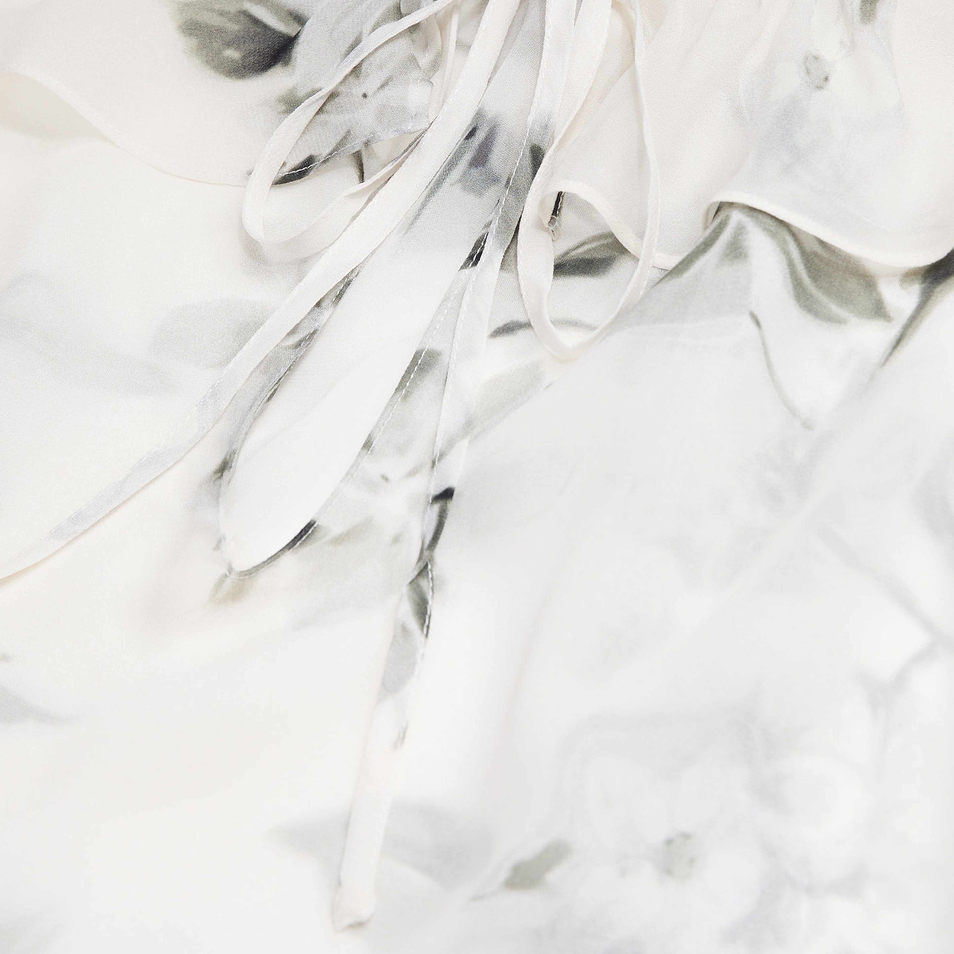 The Kooples Uzun Kollu Çiçek Desenli Krem Bluz