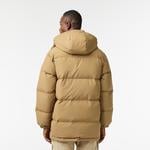 Erkek Kapüşonlu Kapitone Kahverengi Mont