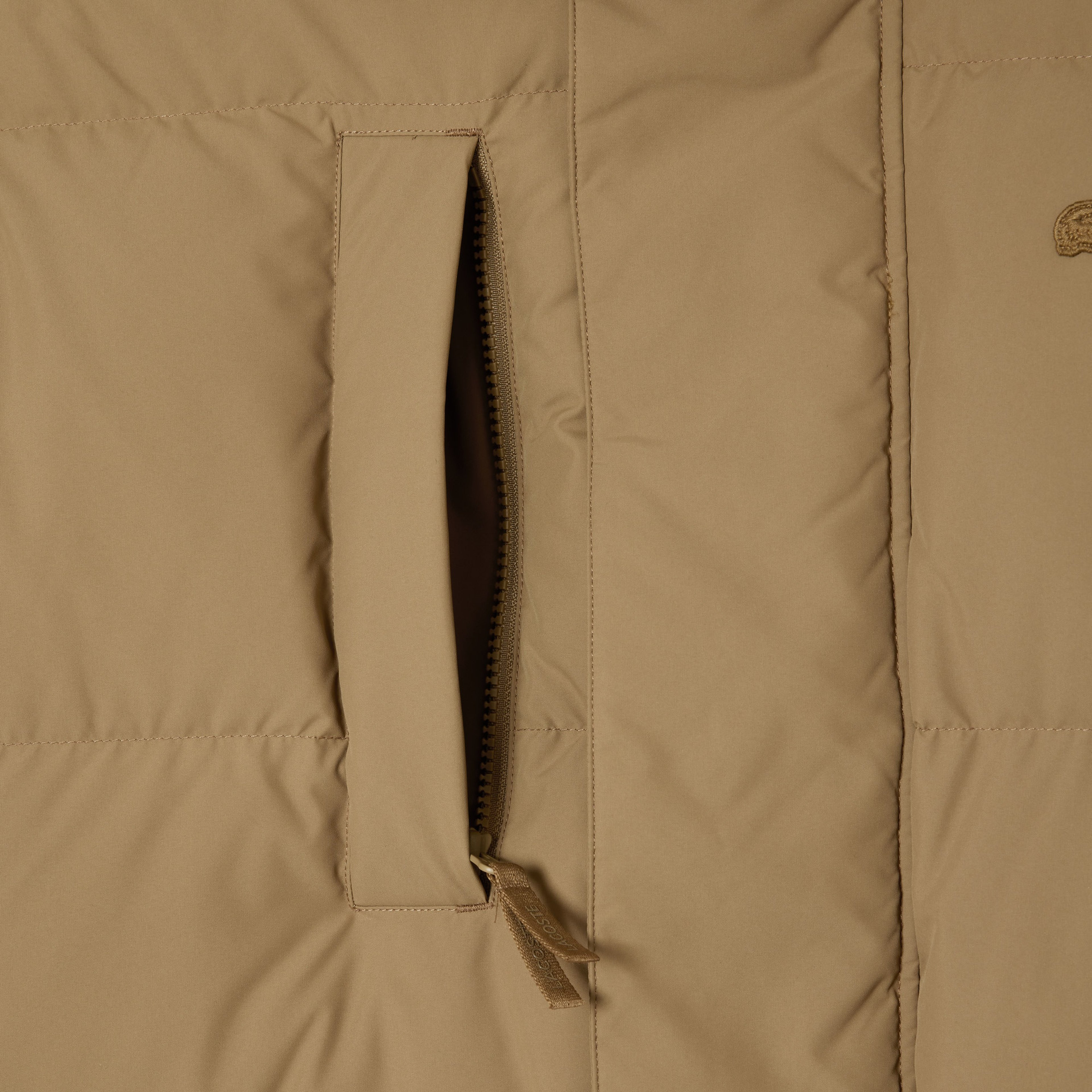 Erkek Kapüşonlu Kapitone Kahverengi Mont