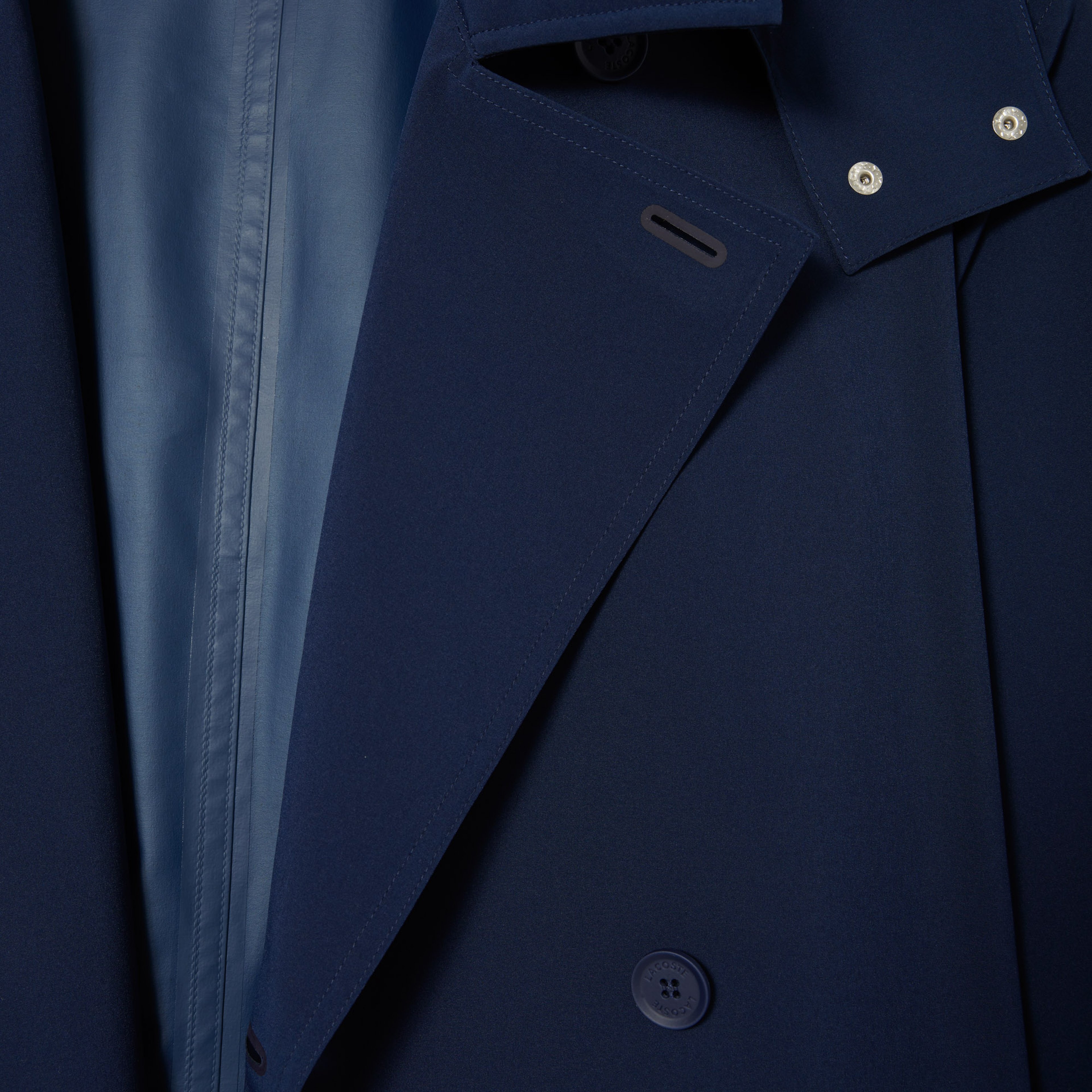 Kadın Kapüşonlu Lacivert Trençkot