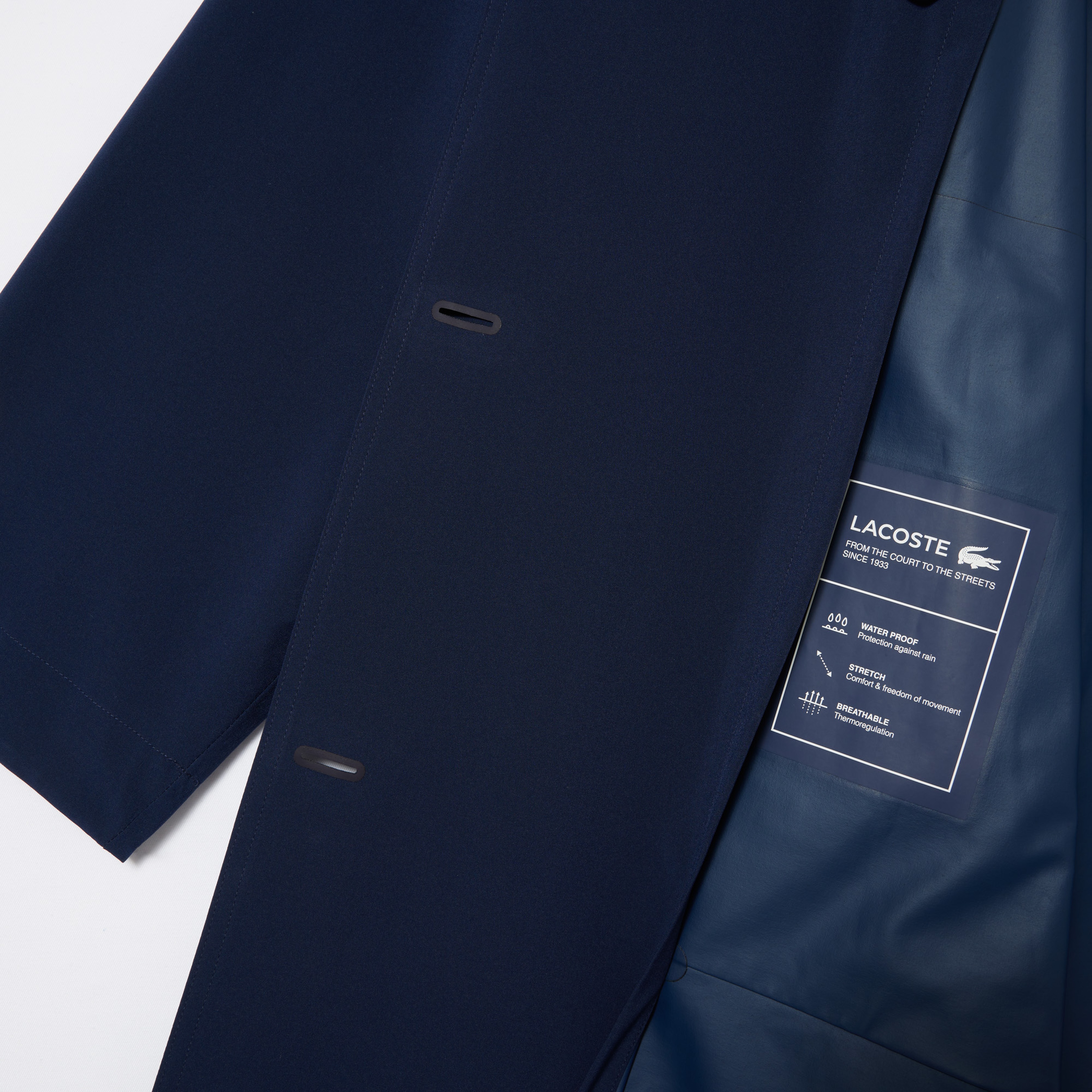 Kadın Kapüşonlu Lacivert Trençkot