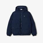 Çocuk Kapüşonlu Lacivert Şişme Mont