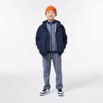 Çocuk Kapüşonlu Lacivert Şişme Mont