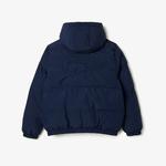 Çocuk Kapüşonlu Lacivert Şişme Mont