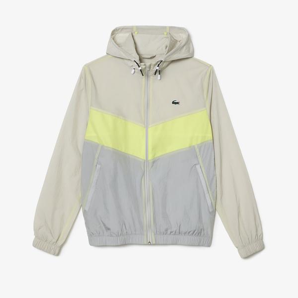 Active Erkek Kapüşonlu Renk Bloklu Renkli Mont