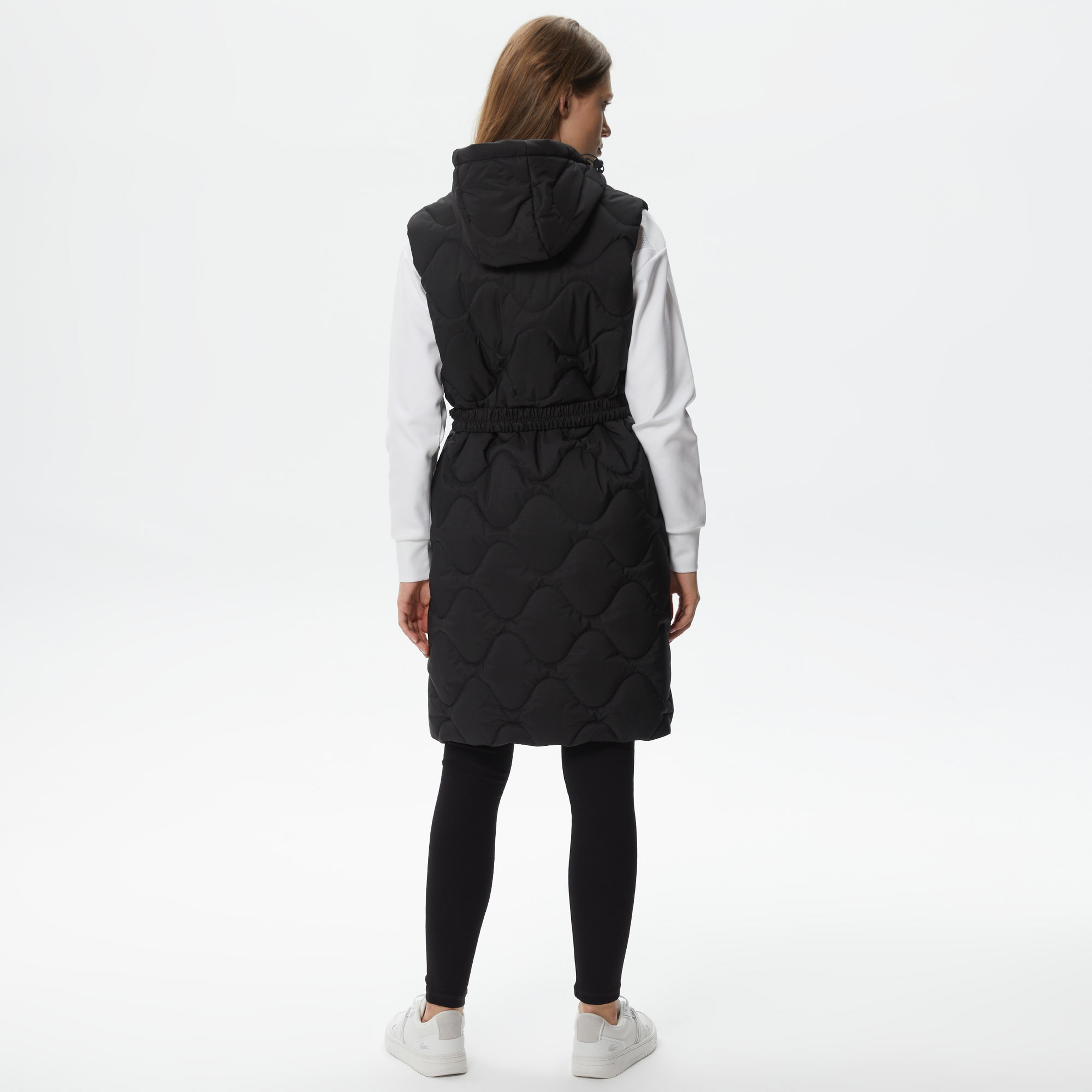 Kadın Kapüşonlu Kapitone Siyah Yelek