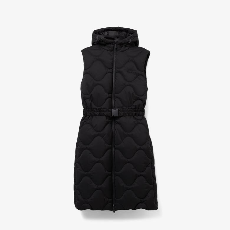 Kadın Kapüşonlu Kapitone Siyah Yelek