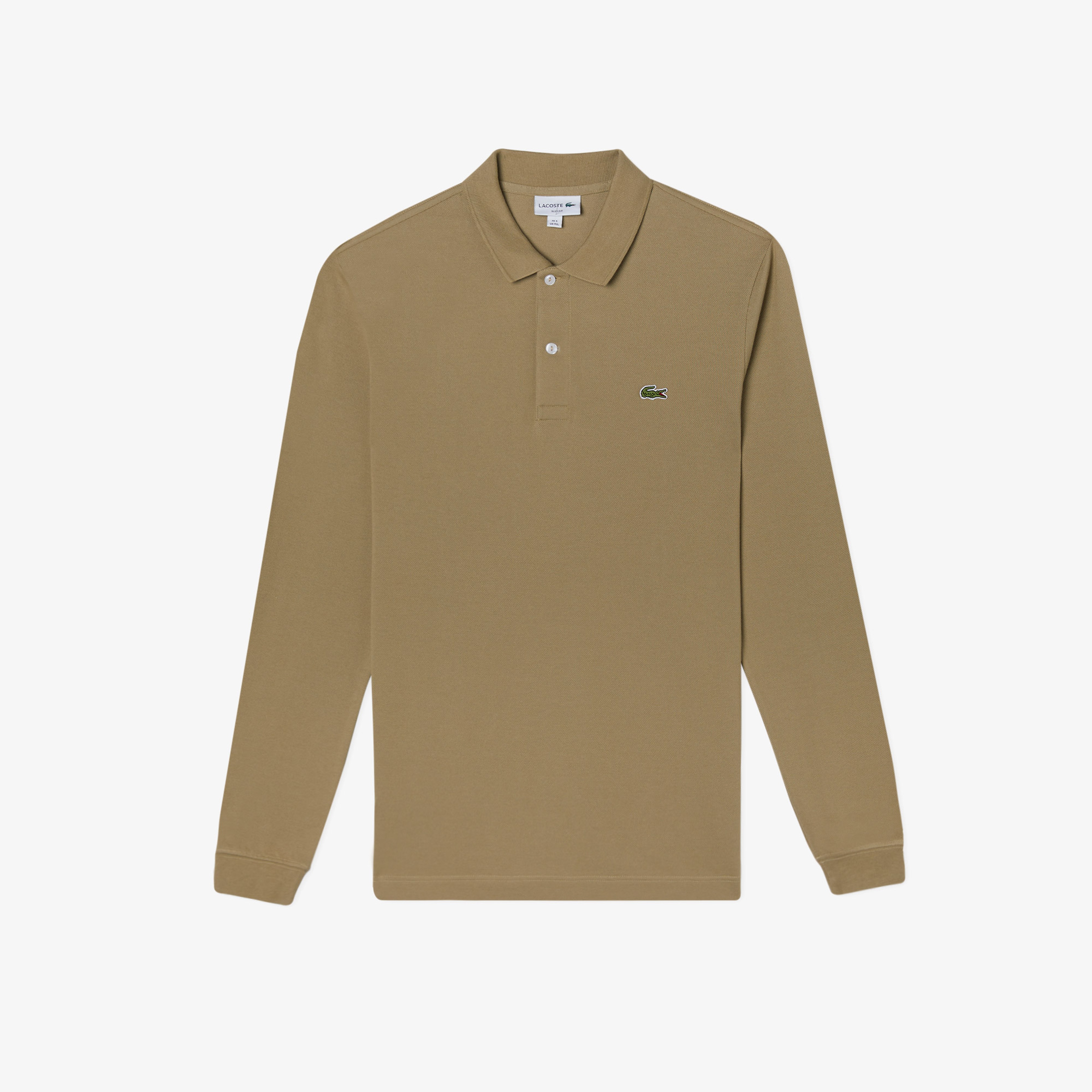 Erkek Slim Fit Uzun Kollu L.12.12 Kahverengi Polo