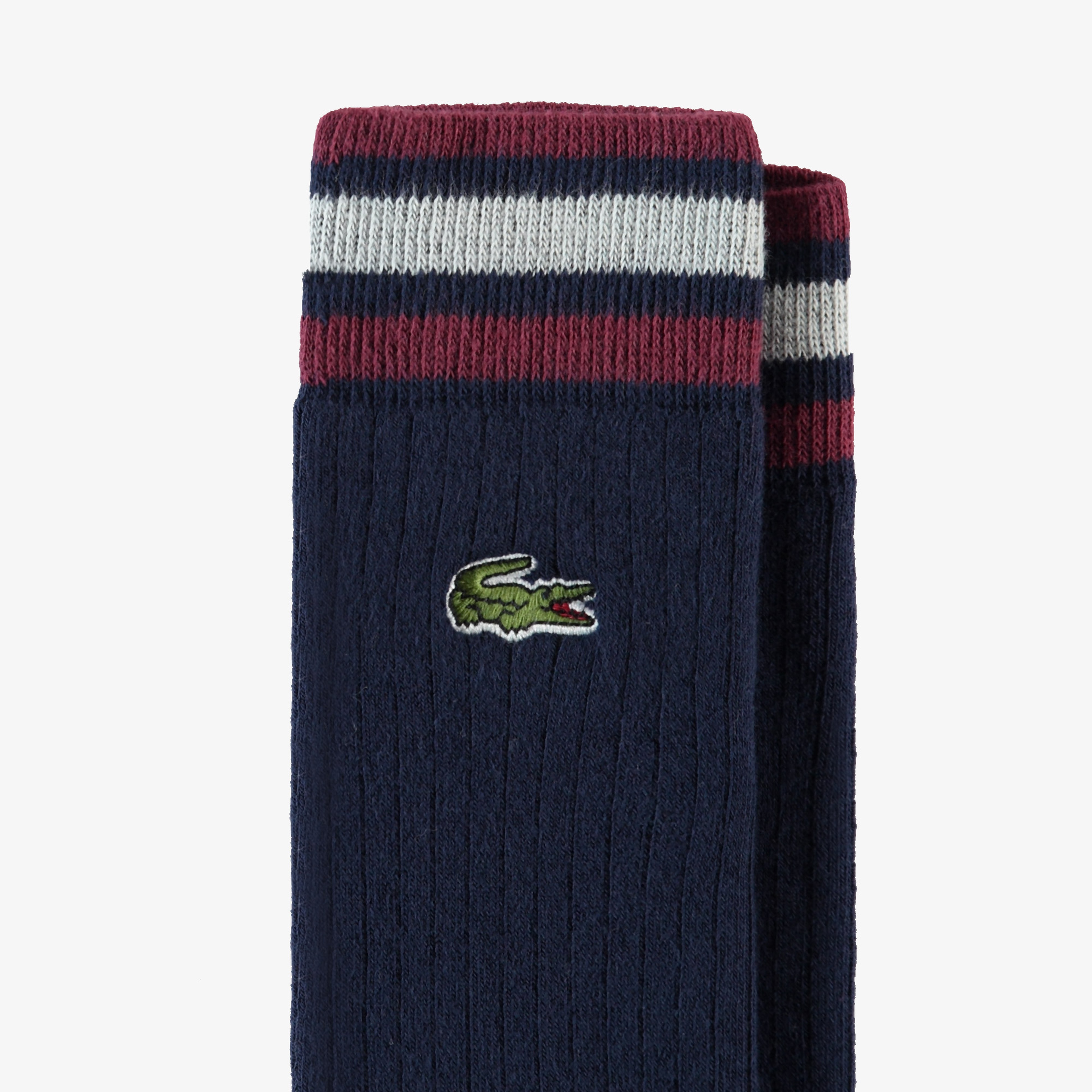 Unisex Çizgili Lacivert Çorap