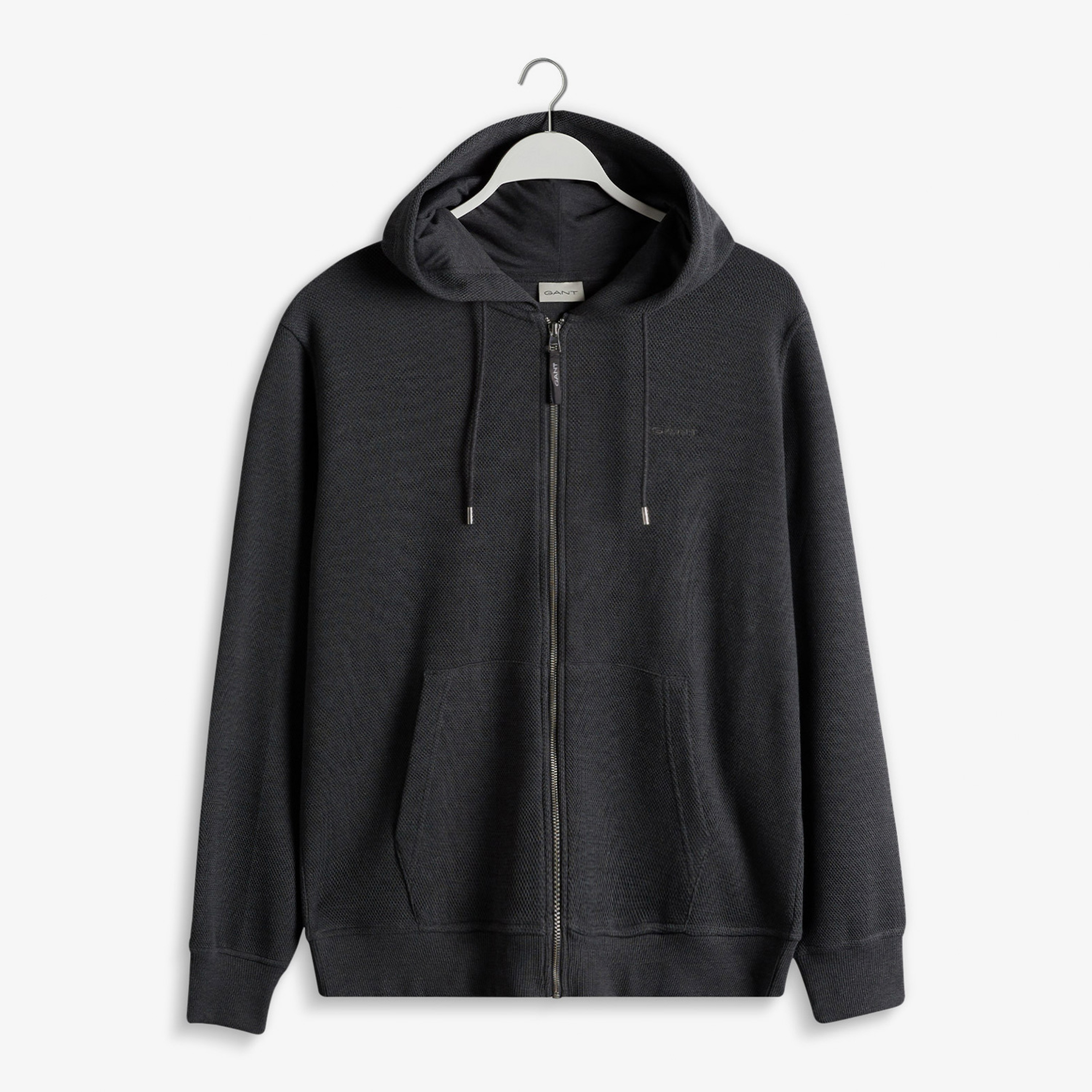 GANT Erkek Gri Regular Fit Fermuarlı Sweatshirt