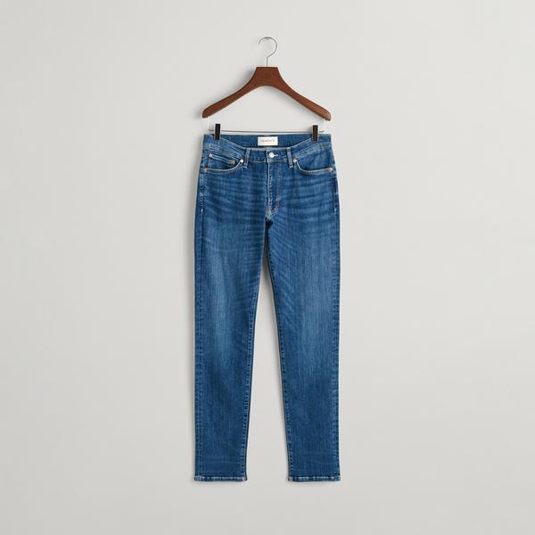Gant Erkek Mavi Extra Slim Fit Active Recover Jean Pantolon