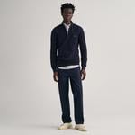 GANT Erkek Lacivert Regular Fit Yarım Fermuarlı Kazak