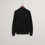 GANT Erkek Siyah Regular Fit Yarım Fermuarlı Kazak