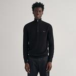 GANT Erkek Siyah Regular Fit Yarım Fermuarlı Kazak