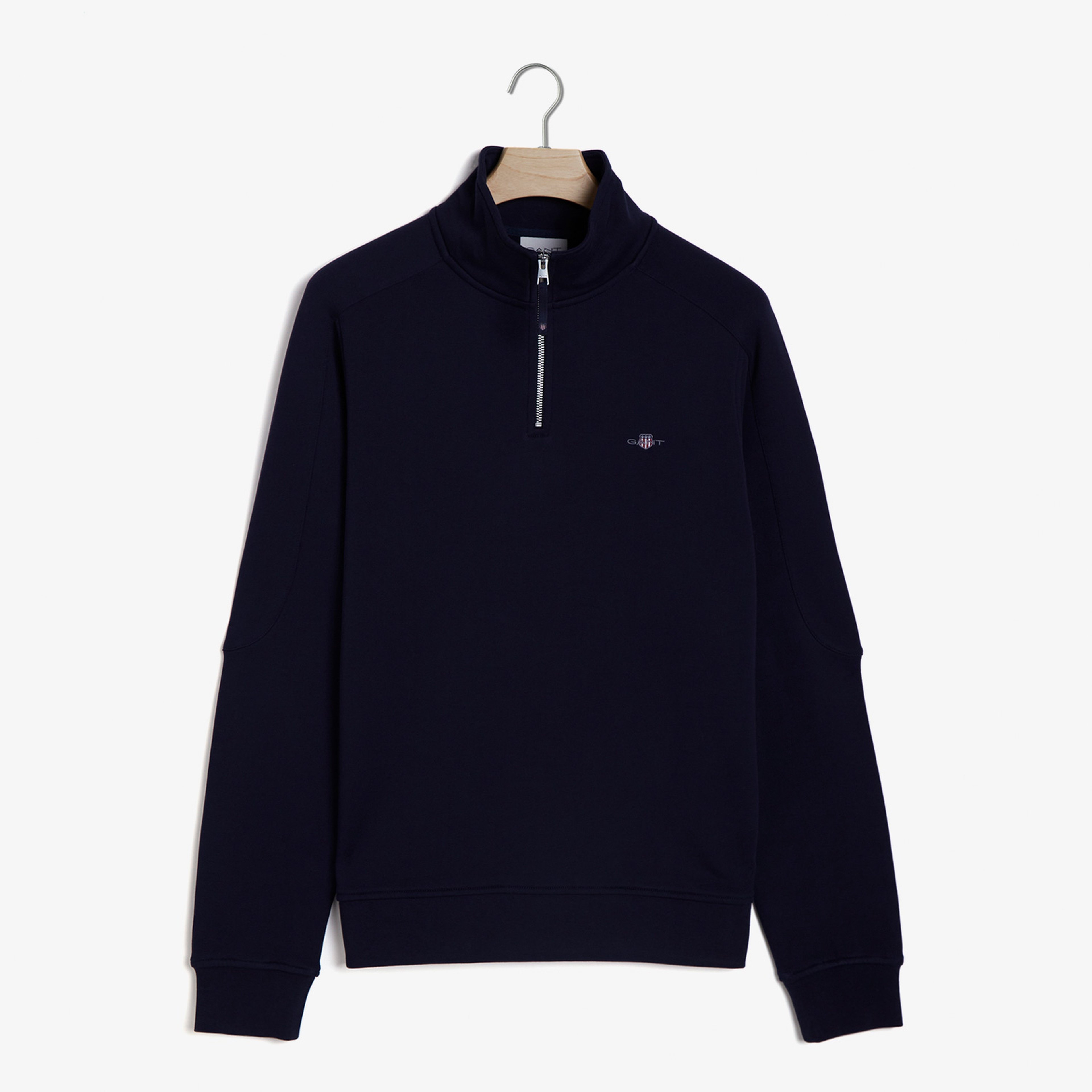 GANT Erkek Lacivert Regular Fit Yarım Fermuarlı Sweatshirt