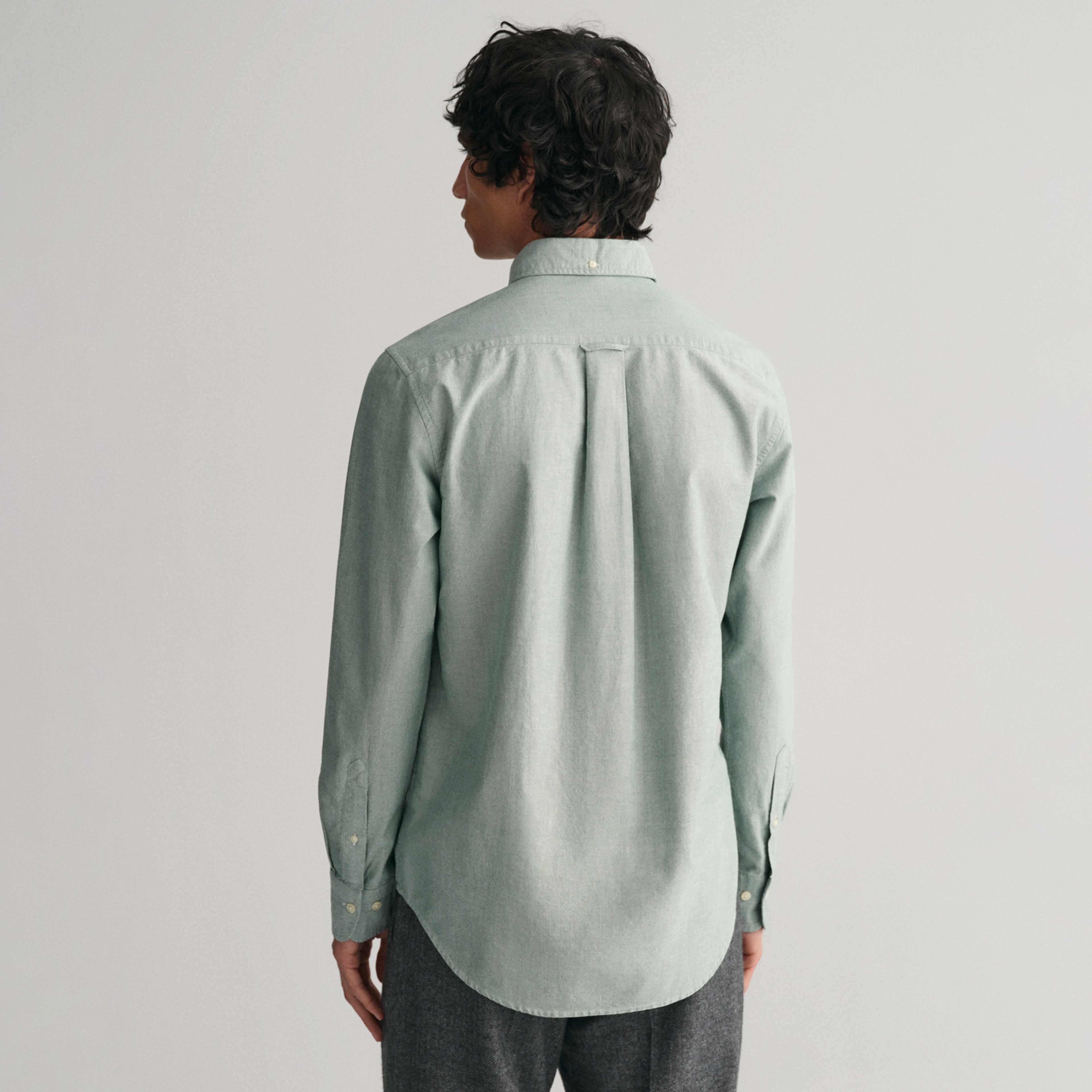 GANT Erkek Yeşil Regular Fit Düğmeli Yaka Oxford Gömlek