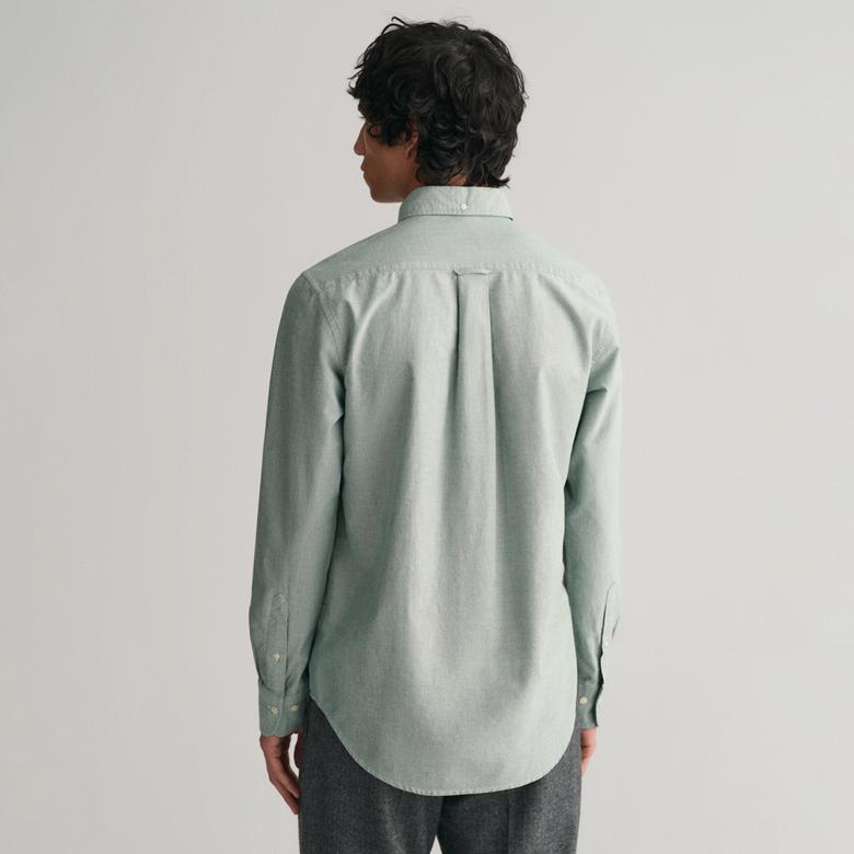 GANT Erkek Yeşil Regular Fit Düğmeli Yaka Oxford Gömlek