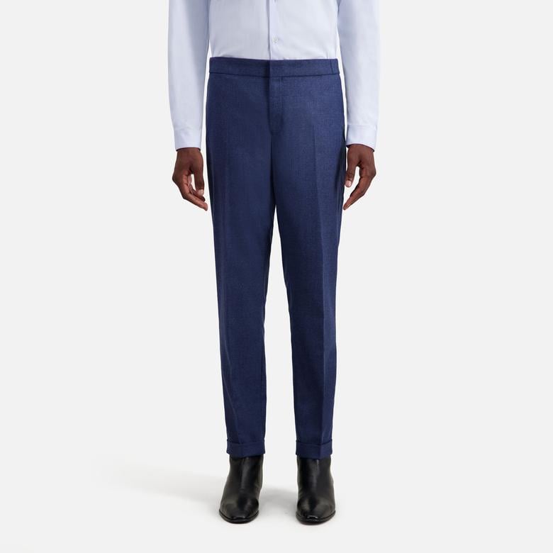 ERKEK BASKILI MAVİ PANTOLON