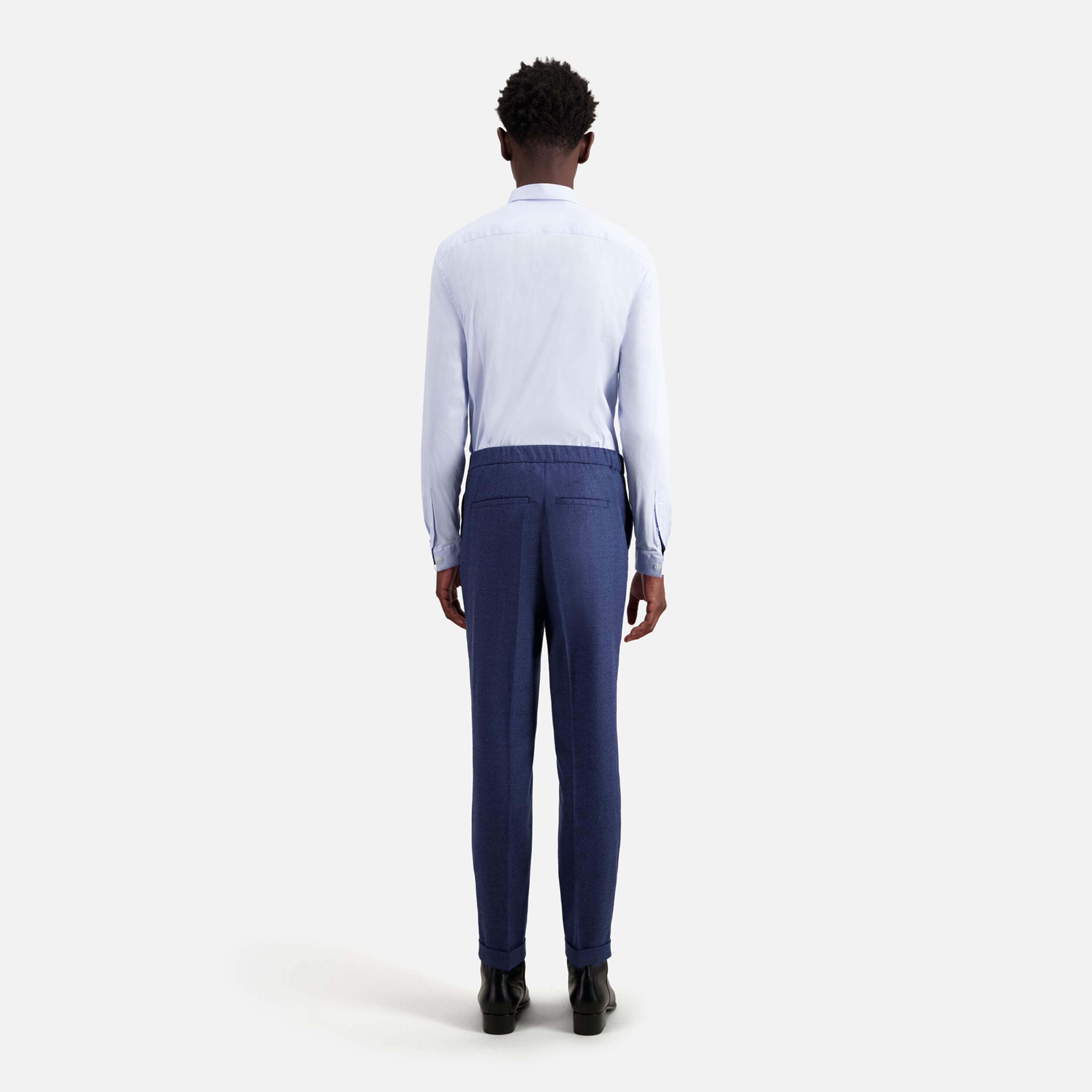 ERKEK BASKILI MAVİ PANTOLON