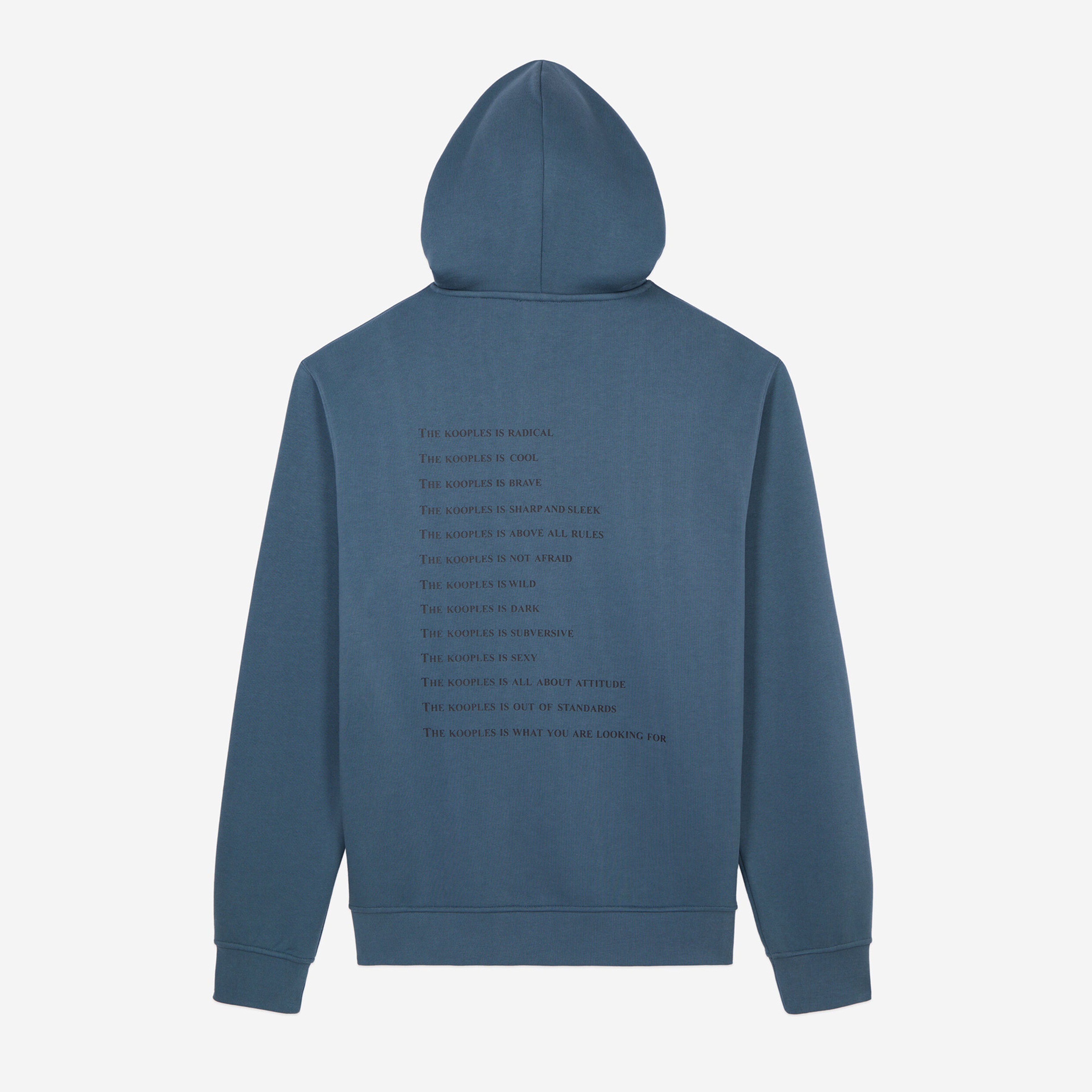ERKEK KAPÜŞONLU MAVİ SWEATSHIRT