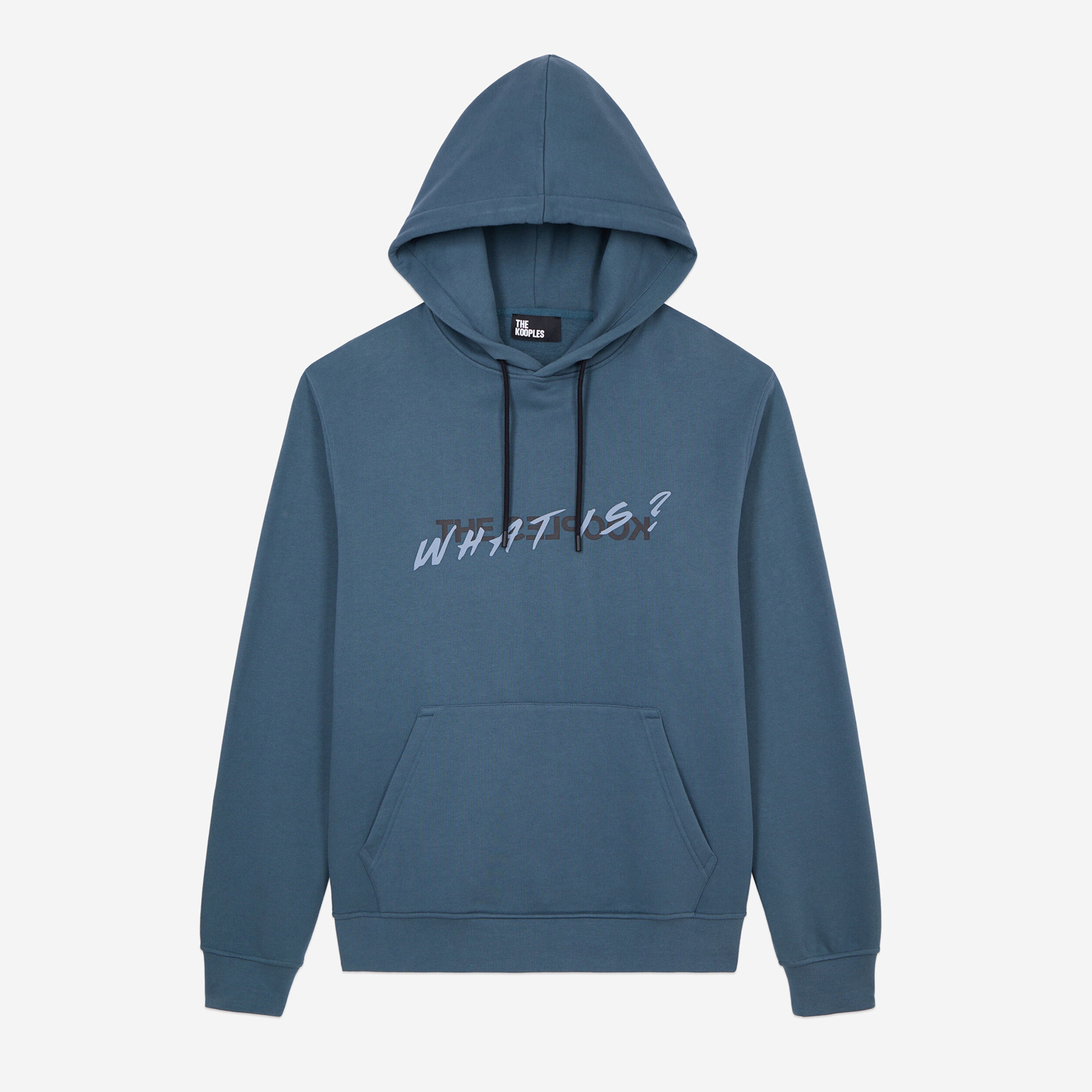 ERKEK KAPÜŞONLU MAVİ SWEATSHIRT