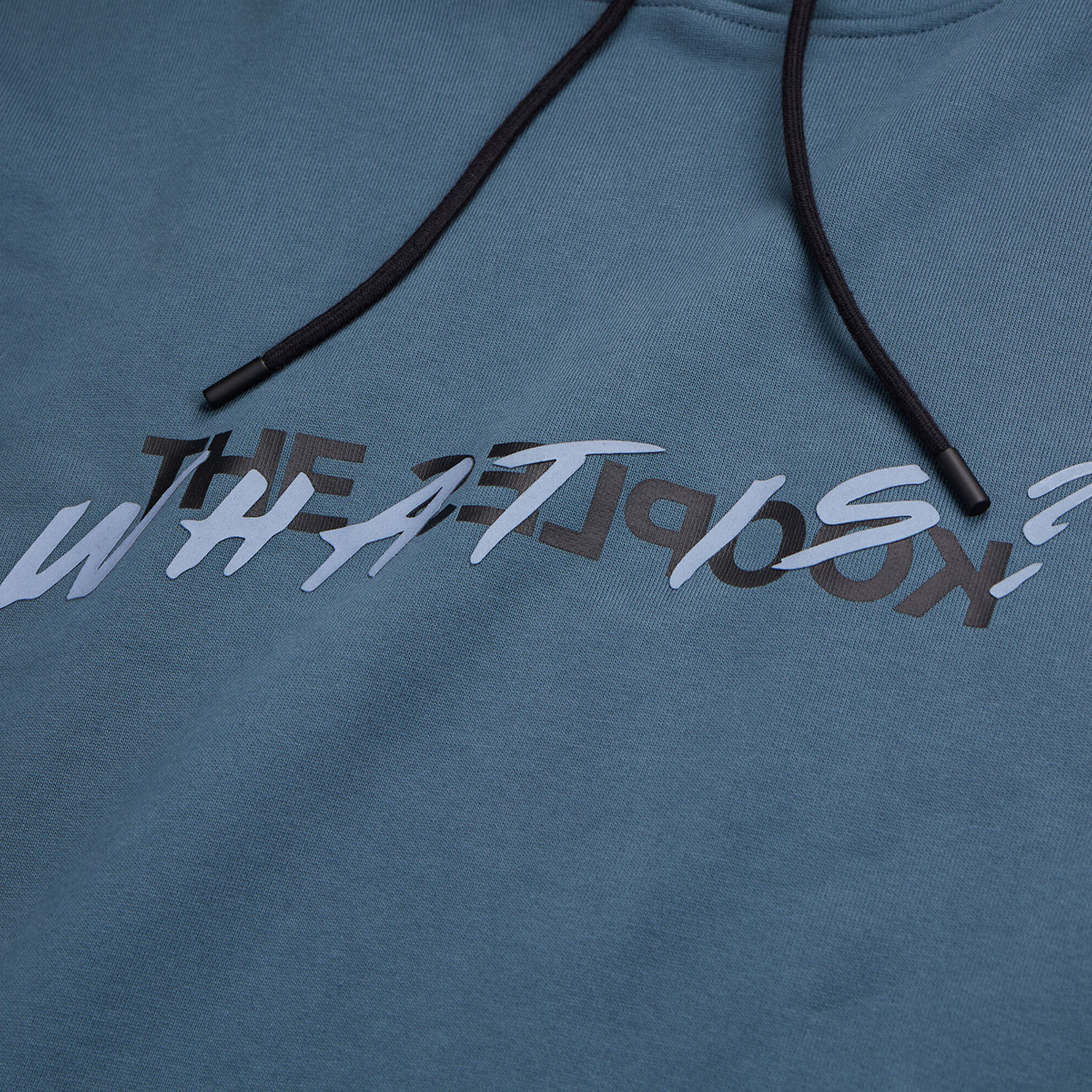 ERKEK KAPÜŞONLU MAVİ SWEATSHIRT