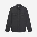 ERKEK LOGO BASKILI GRİ GÖMLEK