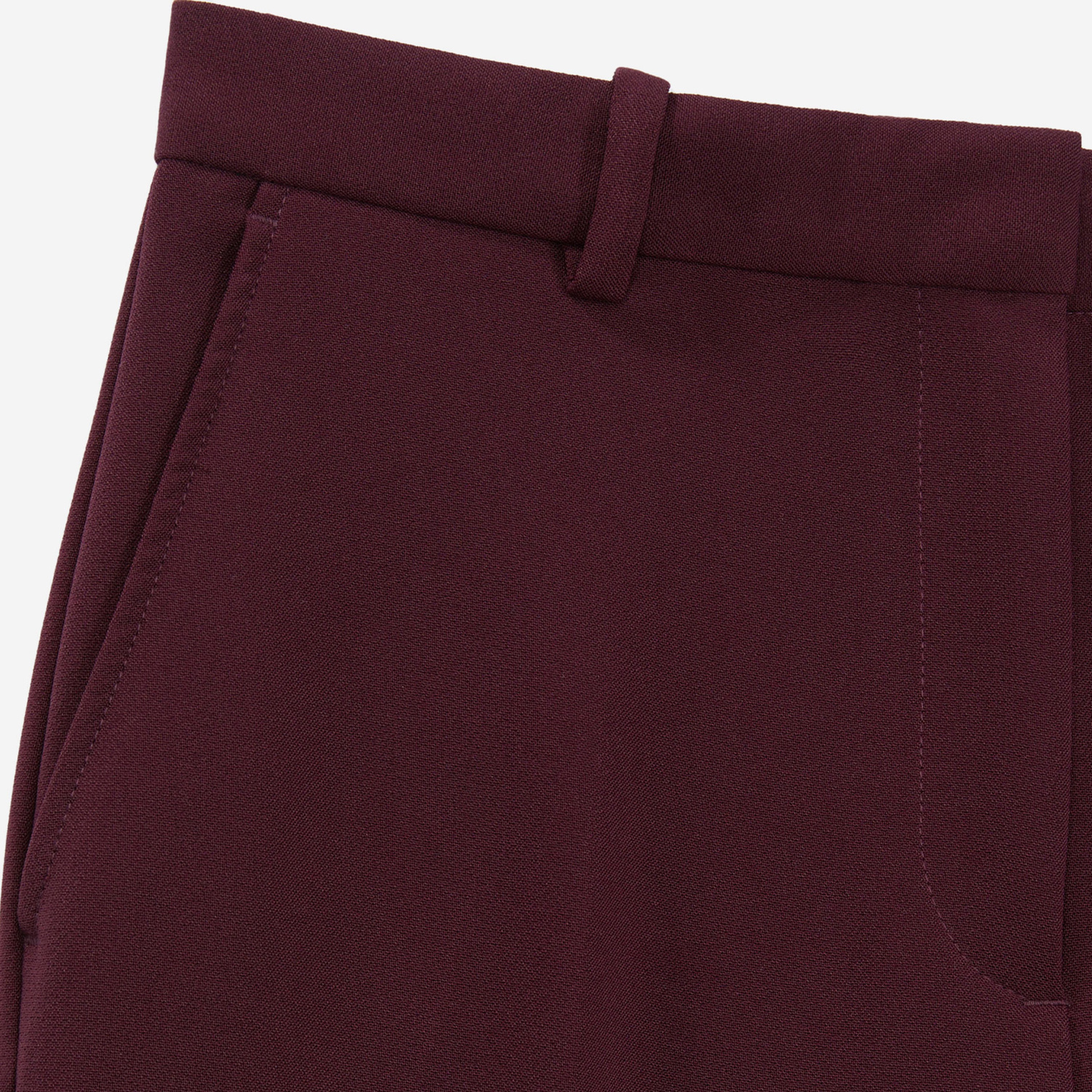 KADIN STRAİGHT FIT BORDO PANTOLON