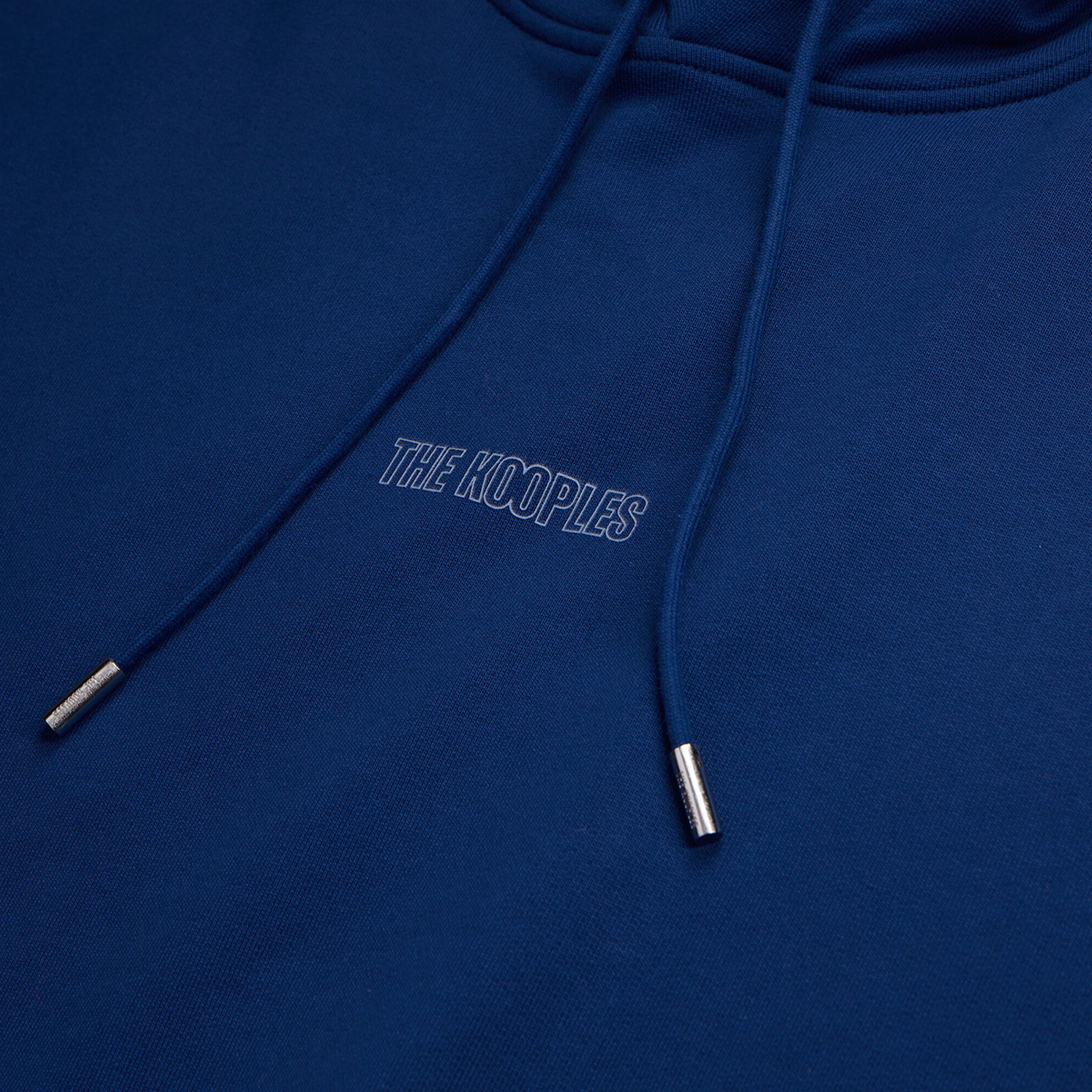 ERKEK KAPÜŞONLU BASKILI MAVİ SWEATSHIRT