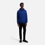 ERKEK KAPÜŞONLU BASKILI MAVİ SWEATSHIRT
