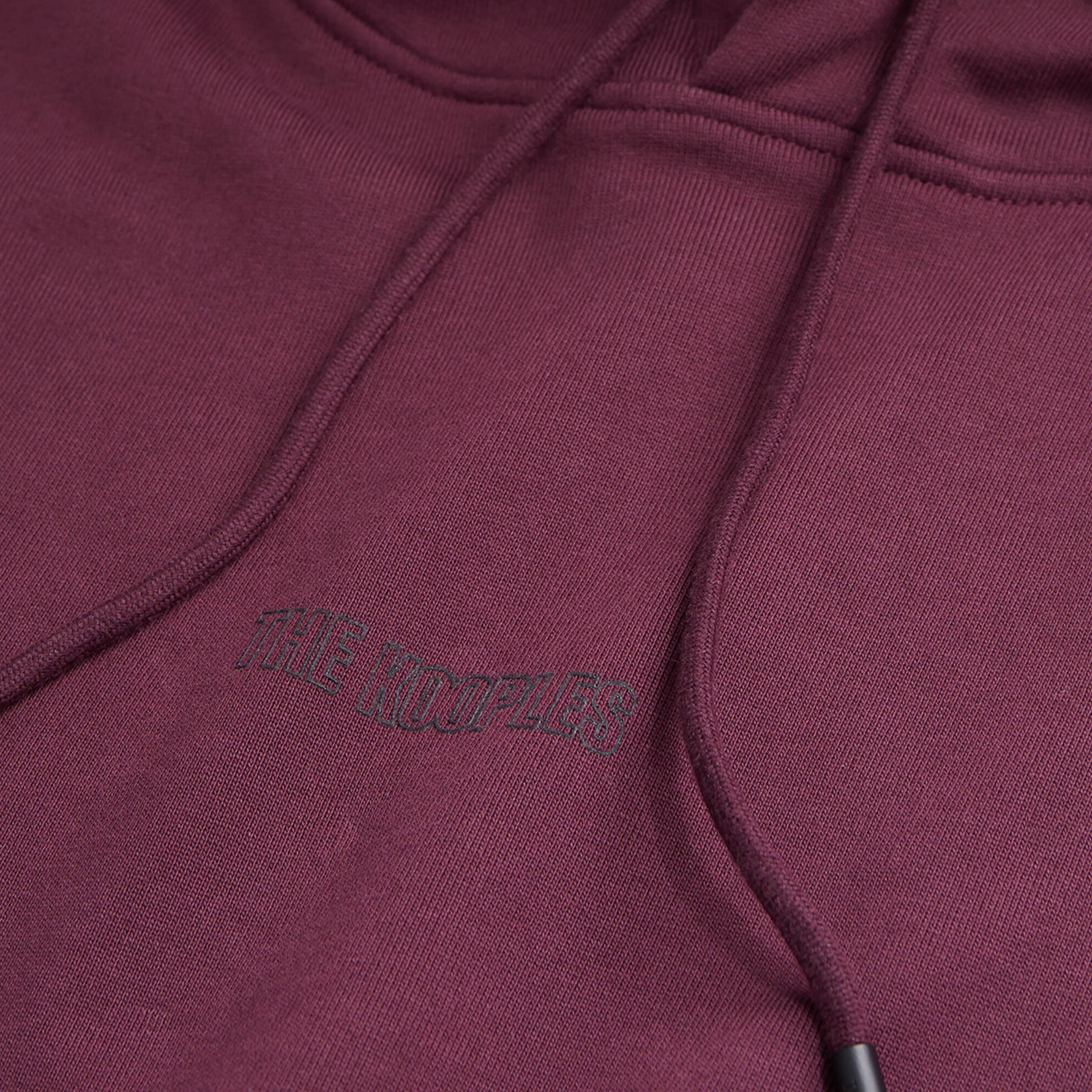 ERKEK KAPÜŞONLU BASKILI BORDO SWEATSHIRT