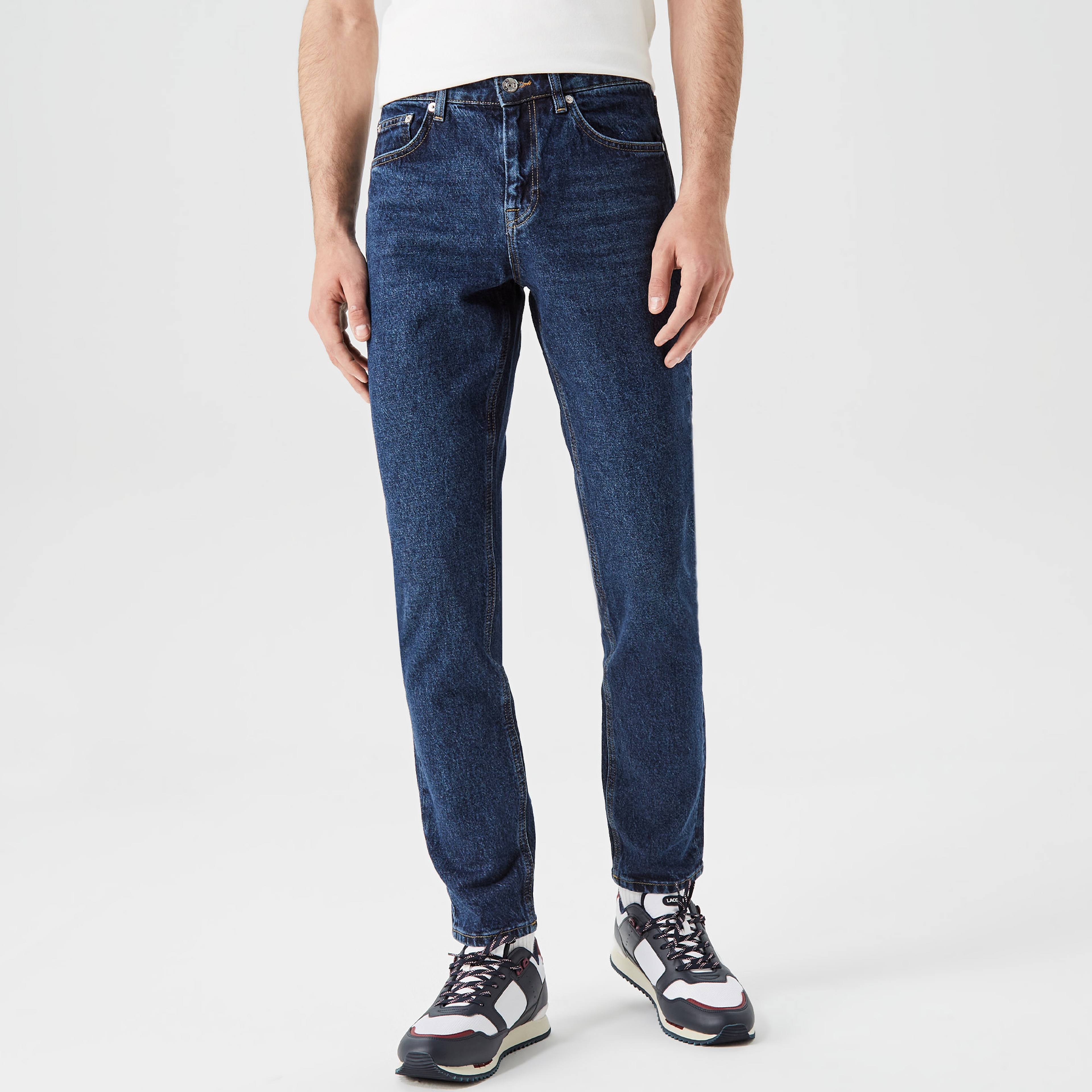 Lacoste Erkek Slim Fit Denim Koyu Mavi Pantolon