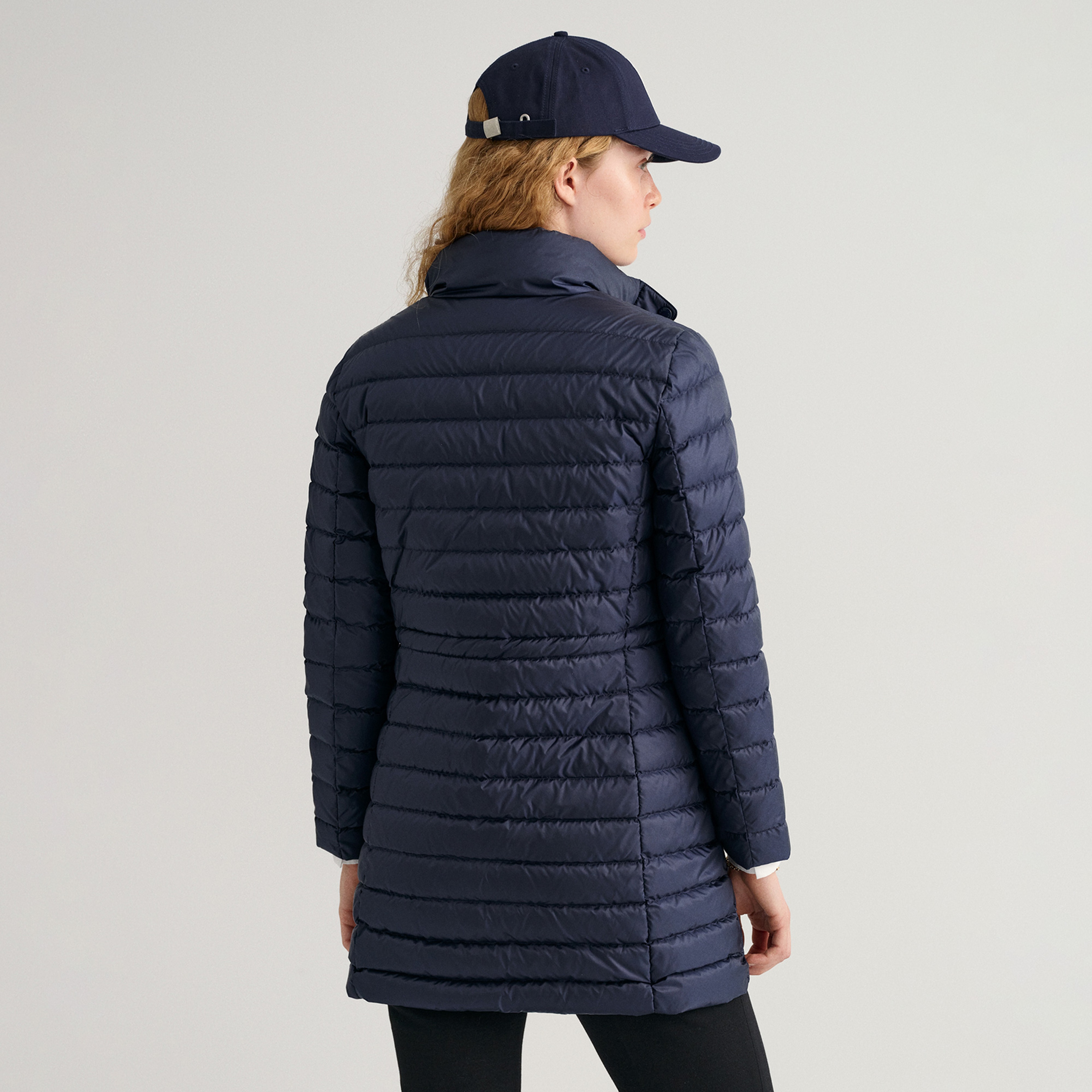 Gant Kadın Lacivert Slim Fit Fermuarlı Mont