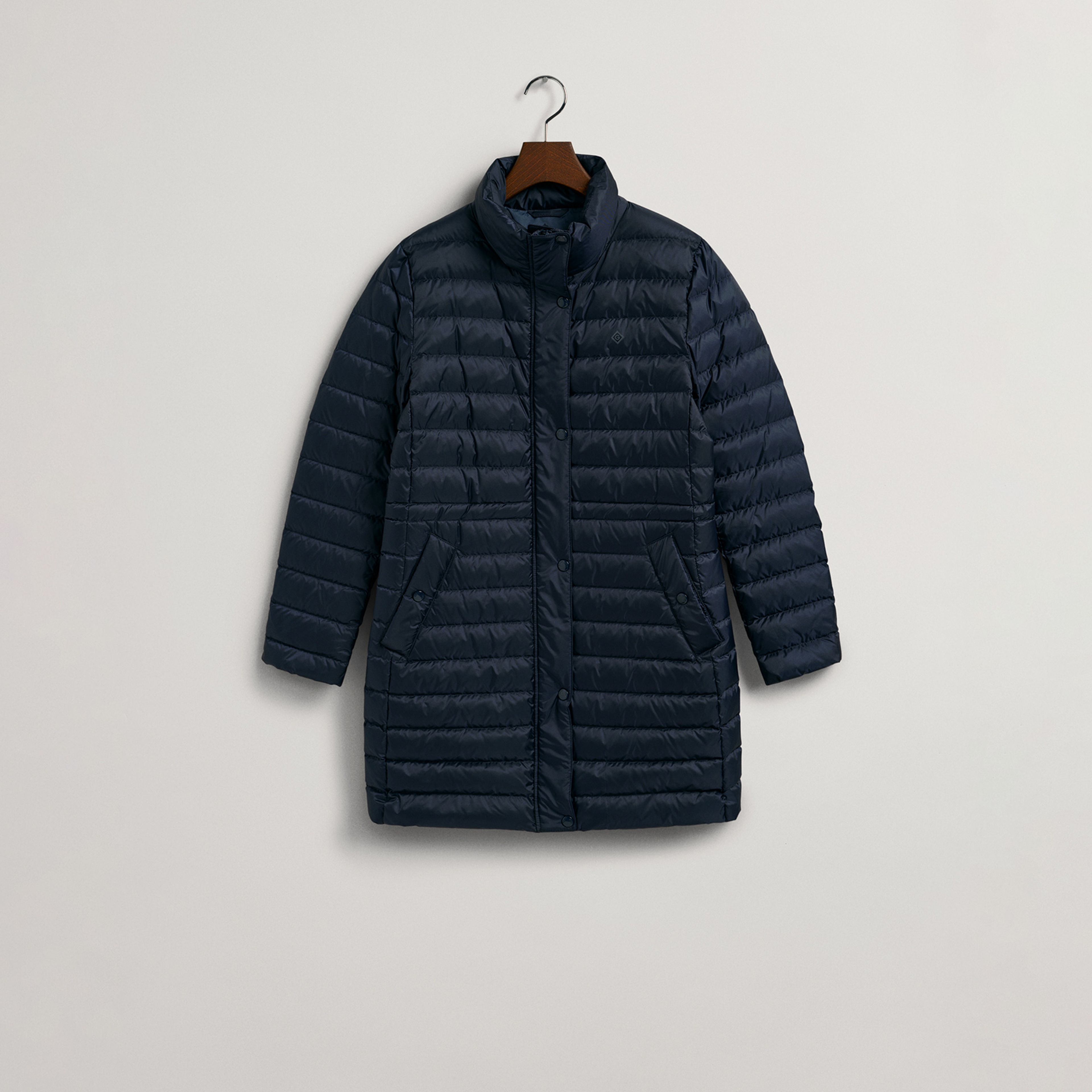 Gant Kadın Lacivert Slim Fit Fermuarlı Mont